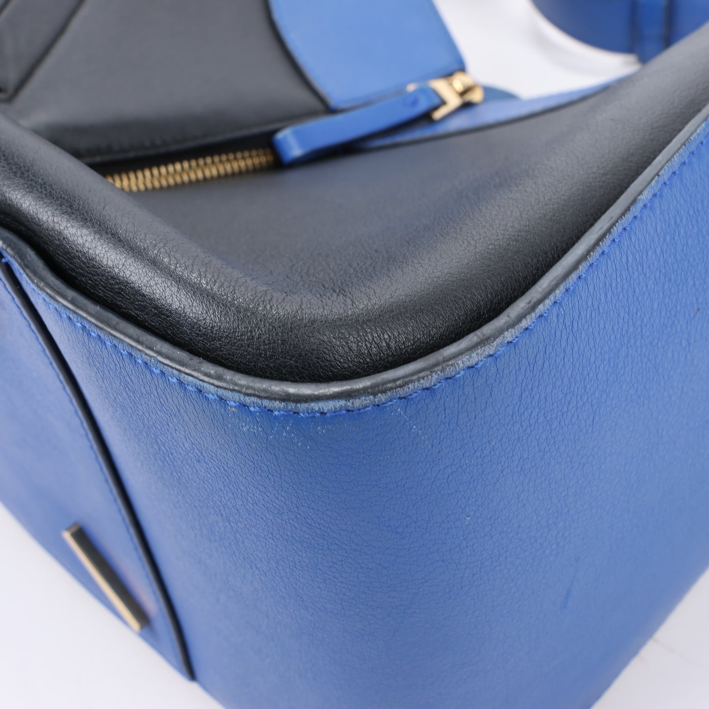 LOEWE Calfskin Small Hammock 2Way Handbag in Blue and Black