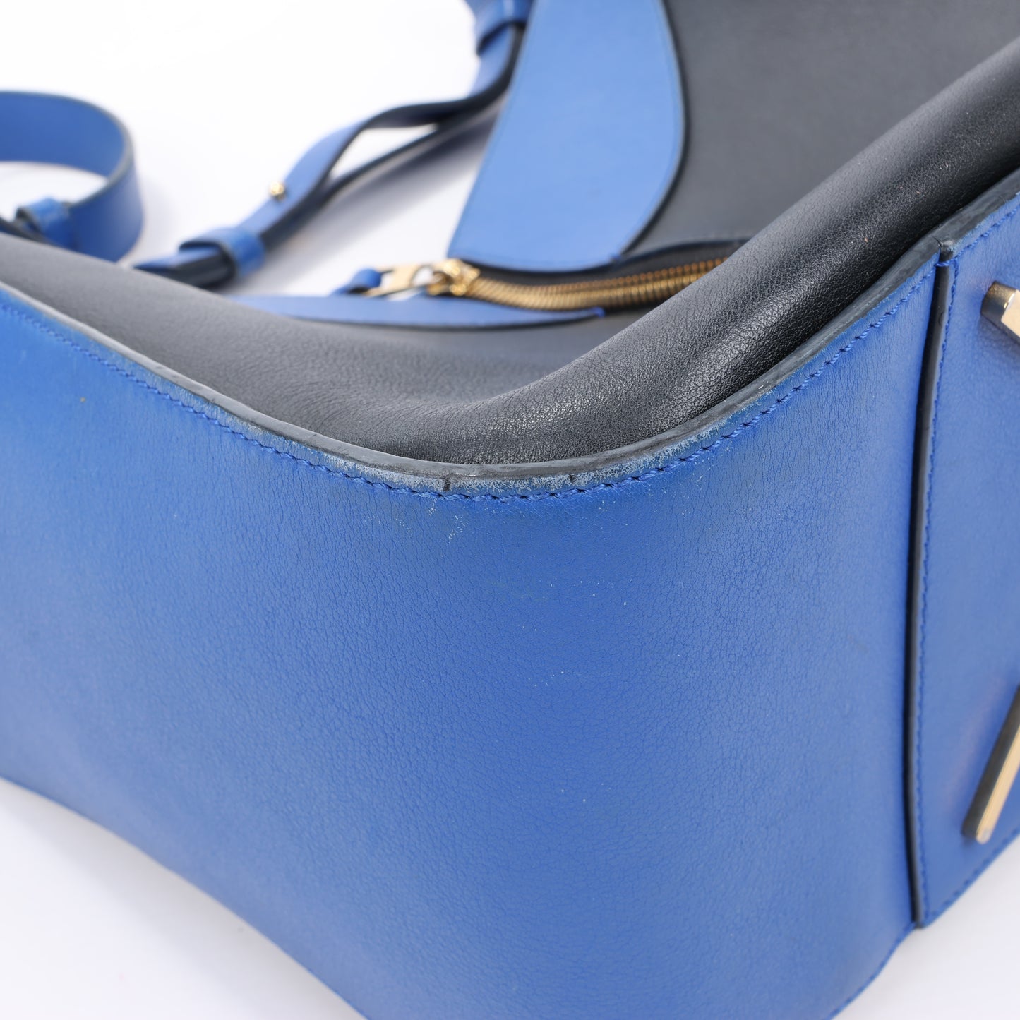 LOEWE Calfskin Small Hammock 2Way Handbag in Blue and Black