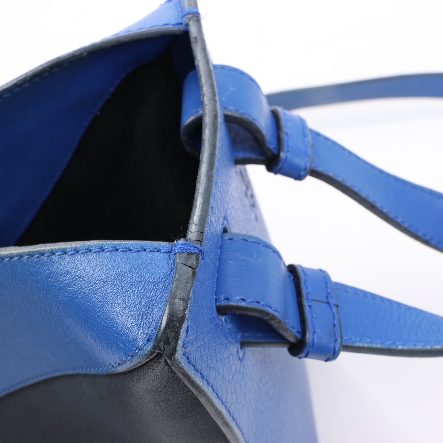 LOEWE Calfskin Small Hammock 2Way Handbag in Blue and Black