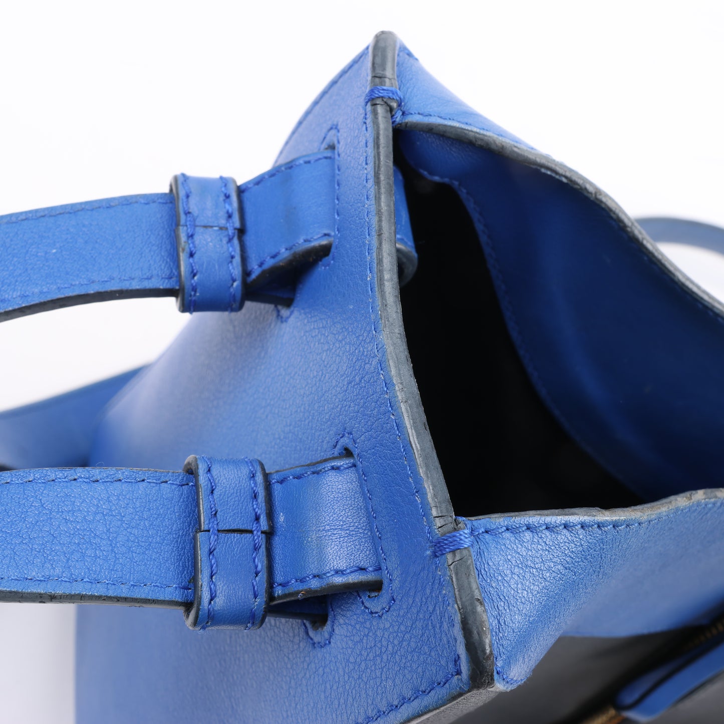 LOEWE Calfskin Small Hammock 2Way Handbag in Blue and Black