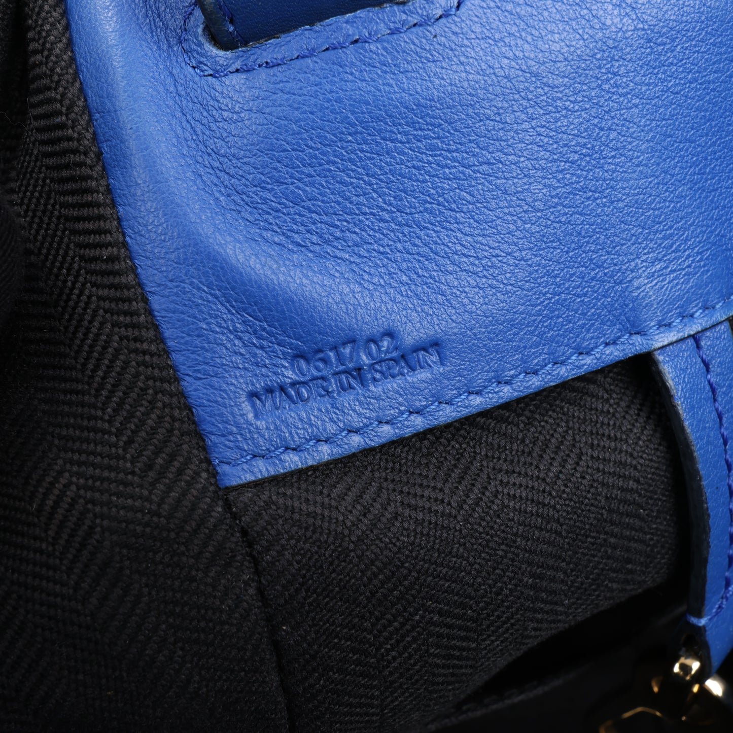 LOEWE Calfskin Small Hammock 2Way Handbag in Blue and Black