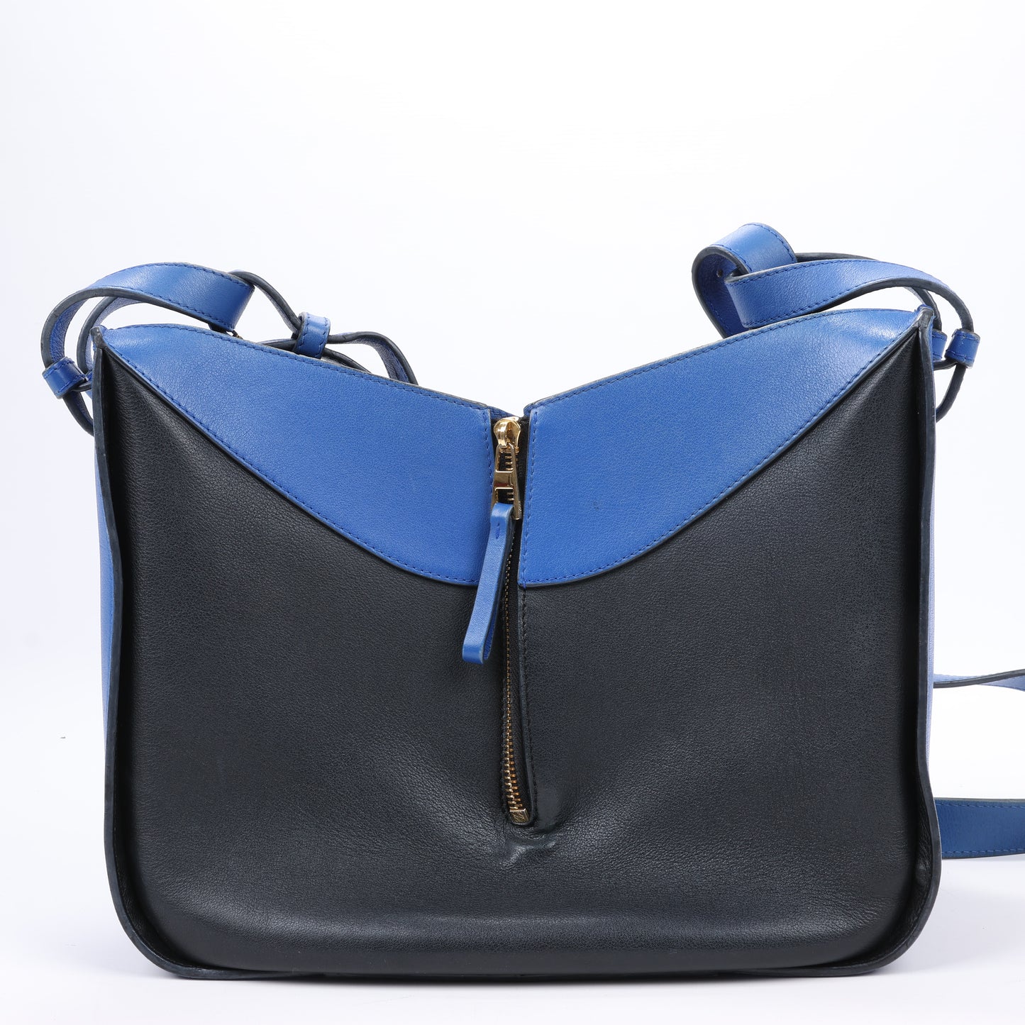 LOEWE Calfskin Small Hammock 2Way Handbag in Blue and Black