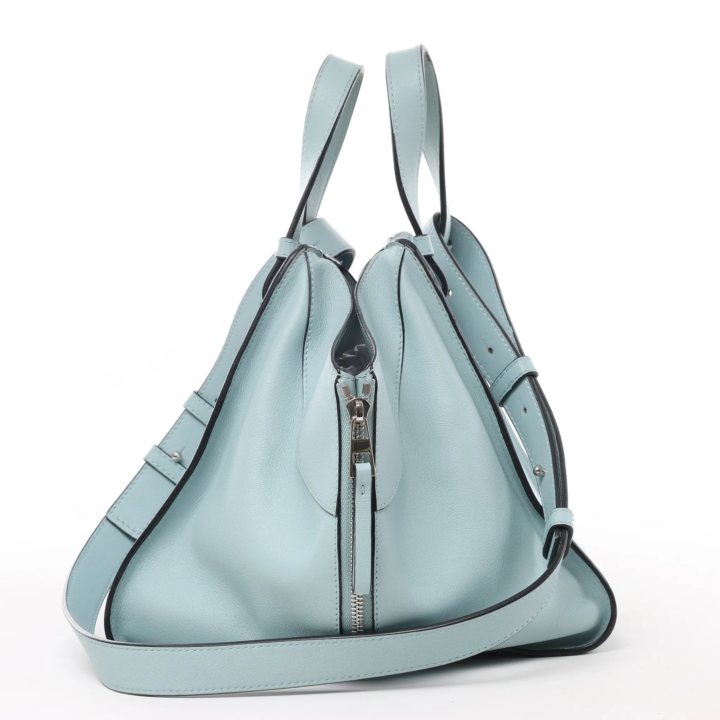 LOEWE Hammock Kleine 2-Wege-Handtasche aus Leder in Hellblau