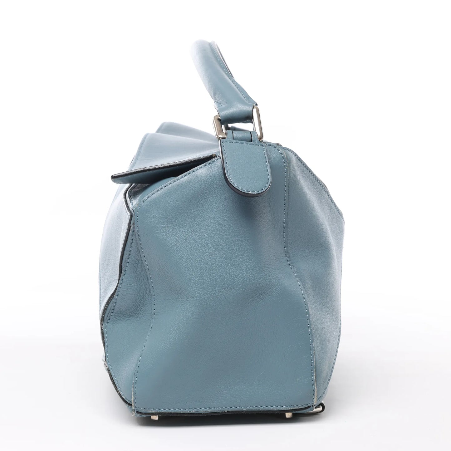 LOEWE Puzzle – Mittlere 2-Wege-Handtasche aus Leder in Blau