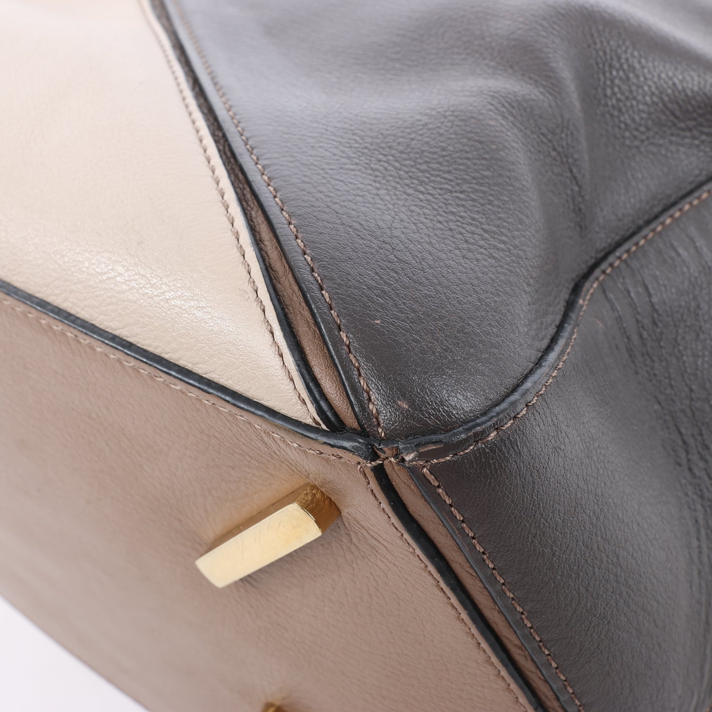 LOEWE Puzzle Medium 2Way-Handtasche aus Leder in Braun x Beige
