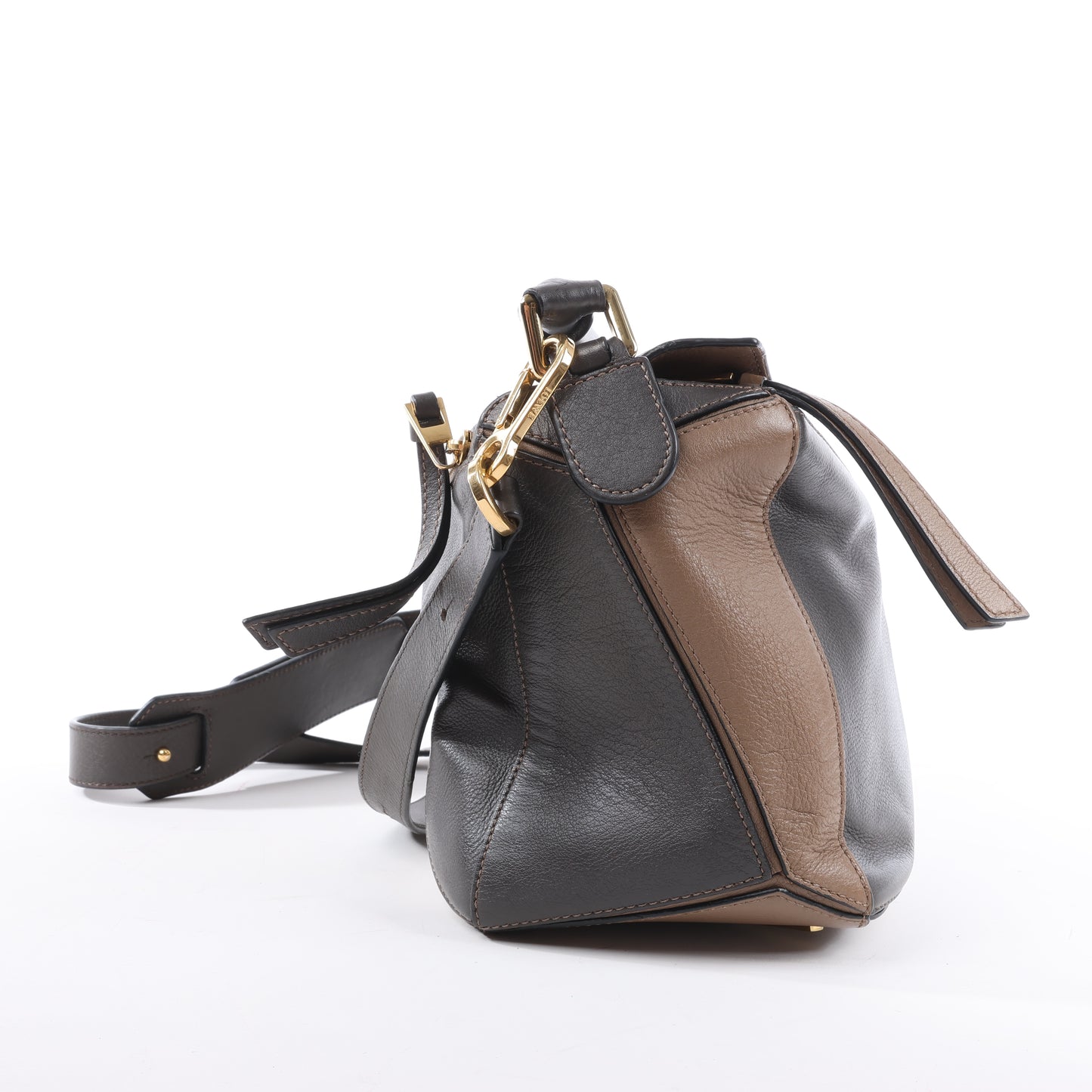 LOEWE Puzzle Medium 2Way-Handtasche aus Leder in Braun x Beige