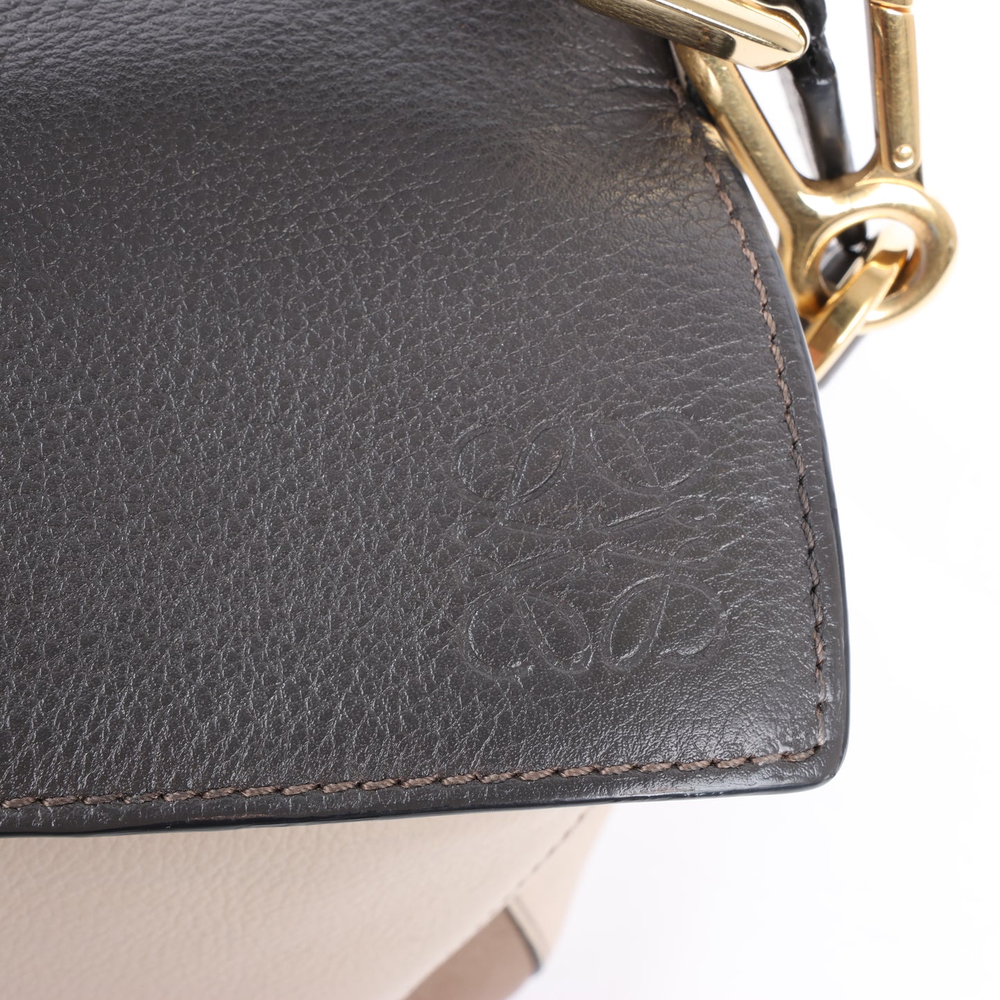 LOEWE Puzzle Medium 2Way-Handtasche aus Leder in Braun x Beige
