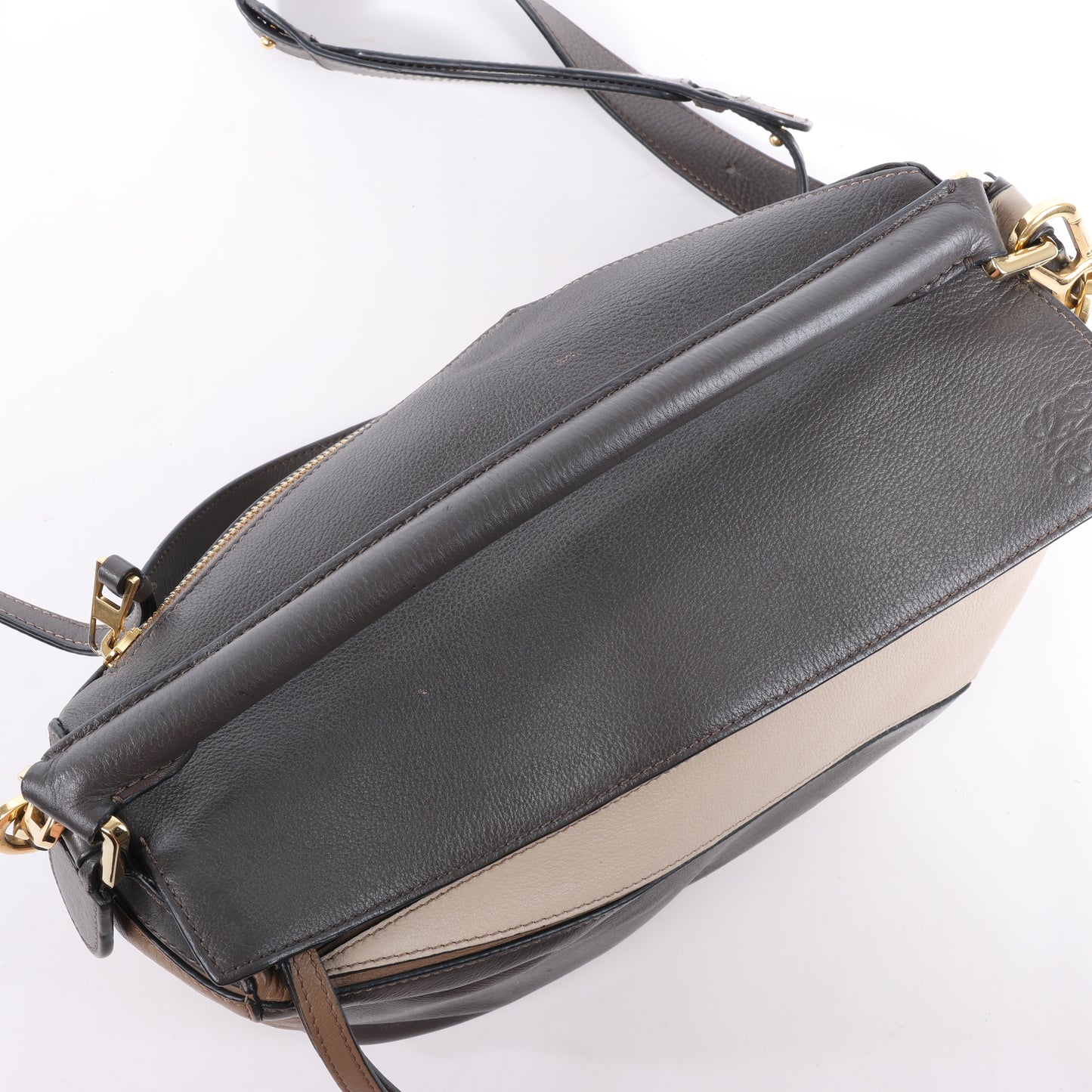 LOEWE Puzzle Medium 2Way-Handtasche aus Leder in Braun x Beige
