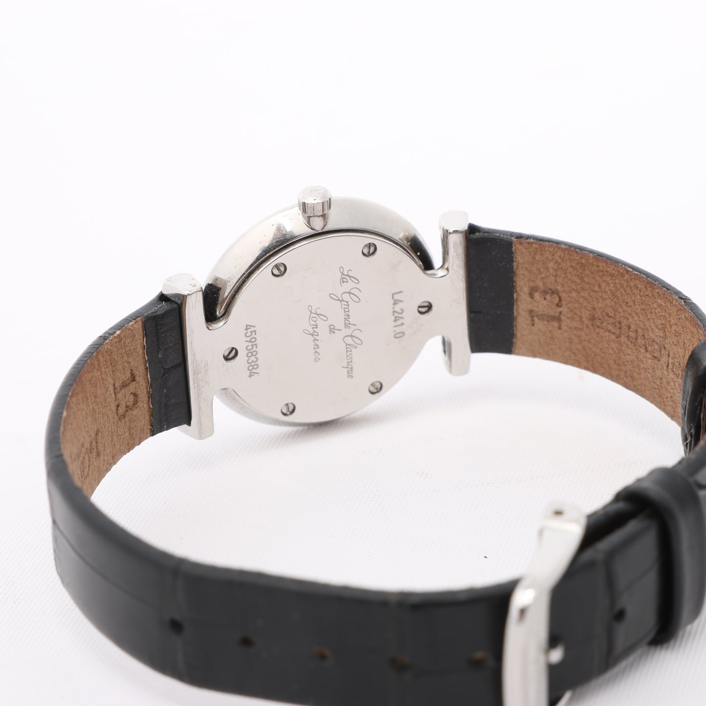 Longines Grand Classic L4.241.0 45958384 SS & Leather QZ White Dial Watch