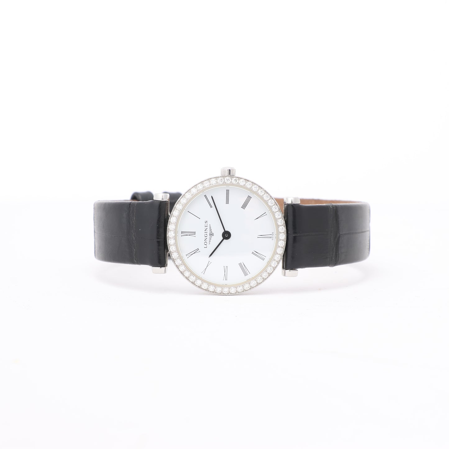Longines Grand Classic L4.241.0 45958384 SS & Leather QZ White Dial Watch