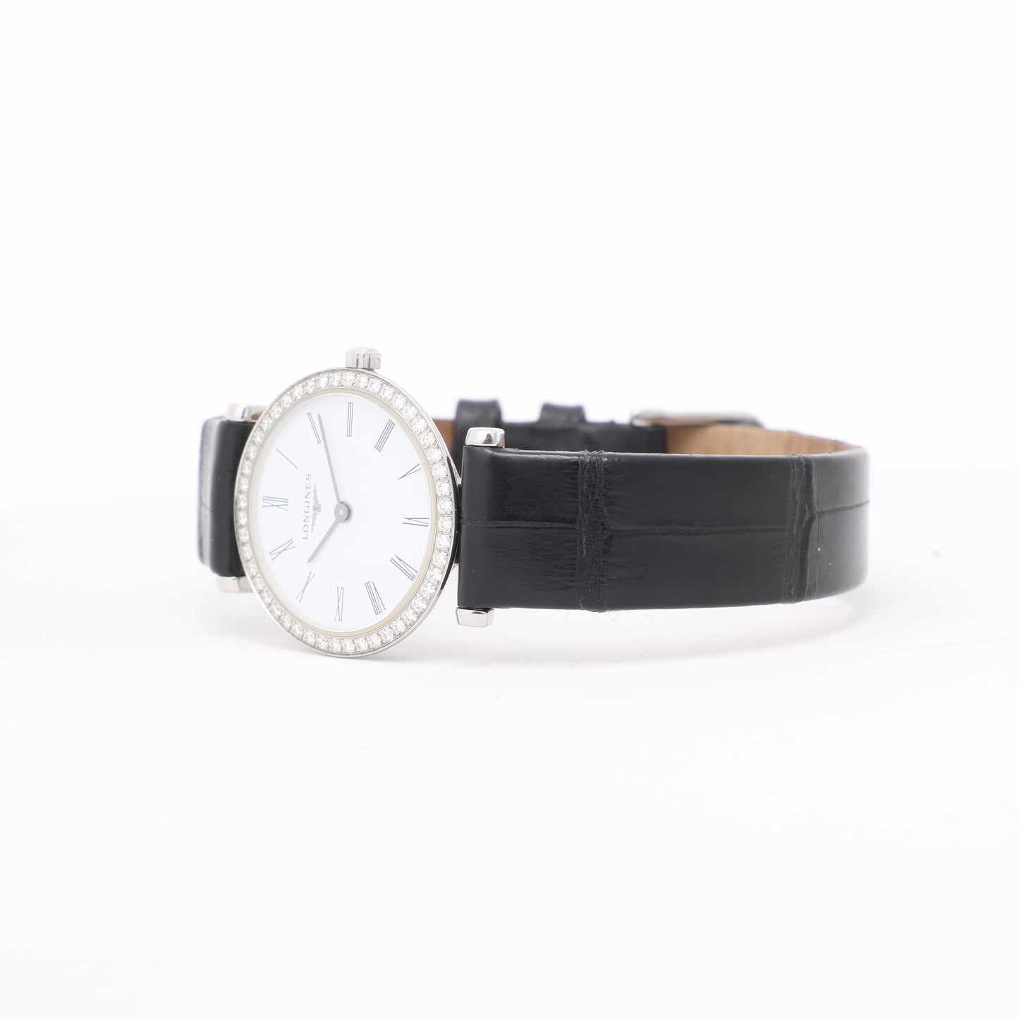 Longines Grand Classic L4.241.0 45958384 SS & Leather QZ White Dial Watch