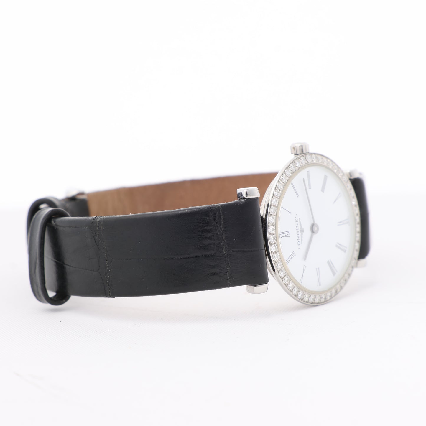 Longines Grand Classic L4.241.0 45958384 SS & Leather QZ White Dial Watch