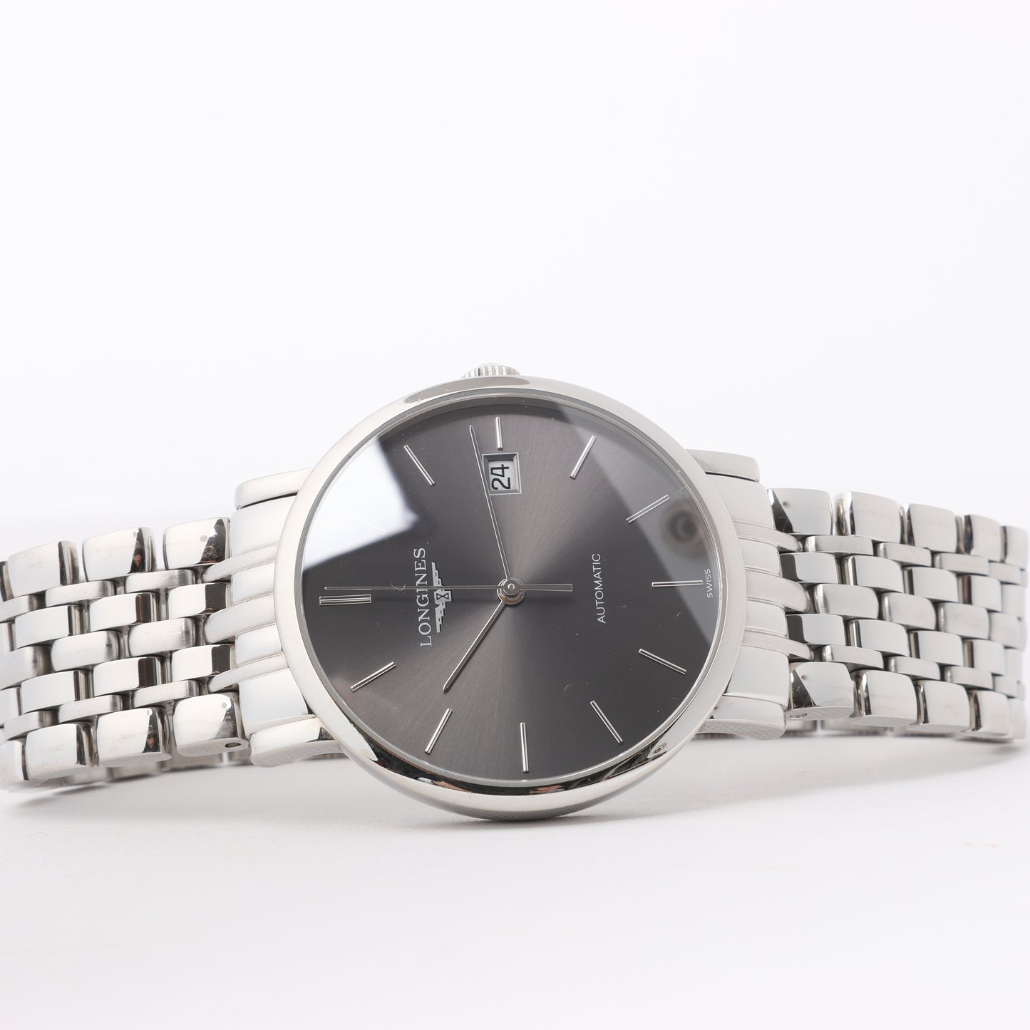 Longines Elegant L4.810.4 44546292 SS AT Gray-Face Watch