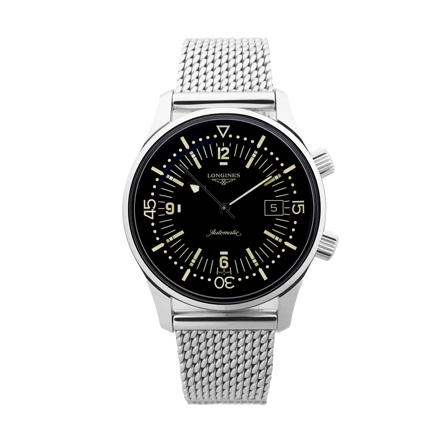 Longines Legend Diver L3.774.4 54472849 SS AT Black Dial Watch