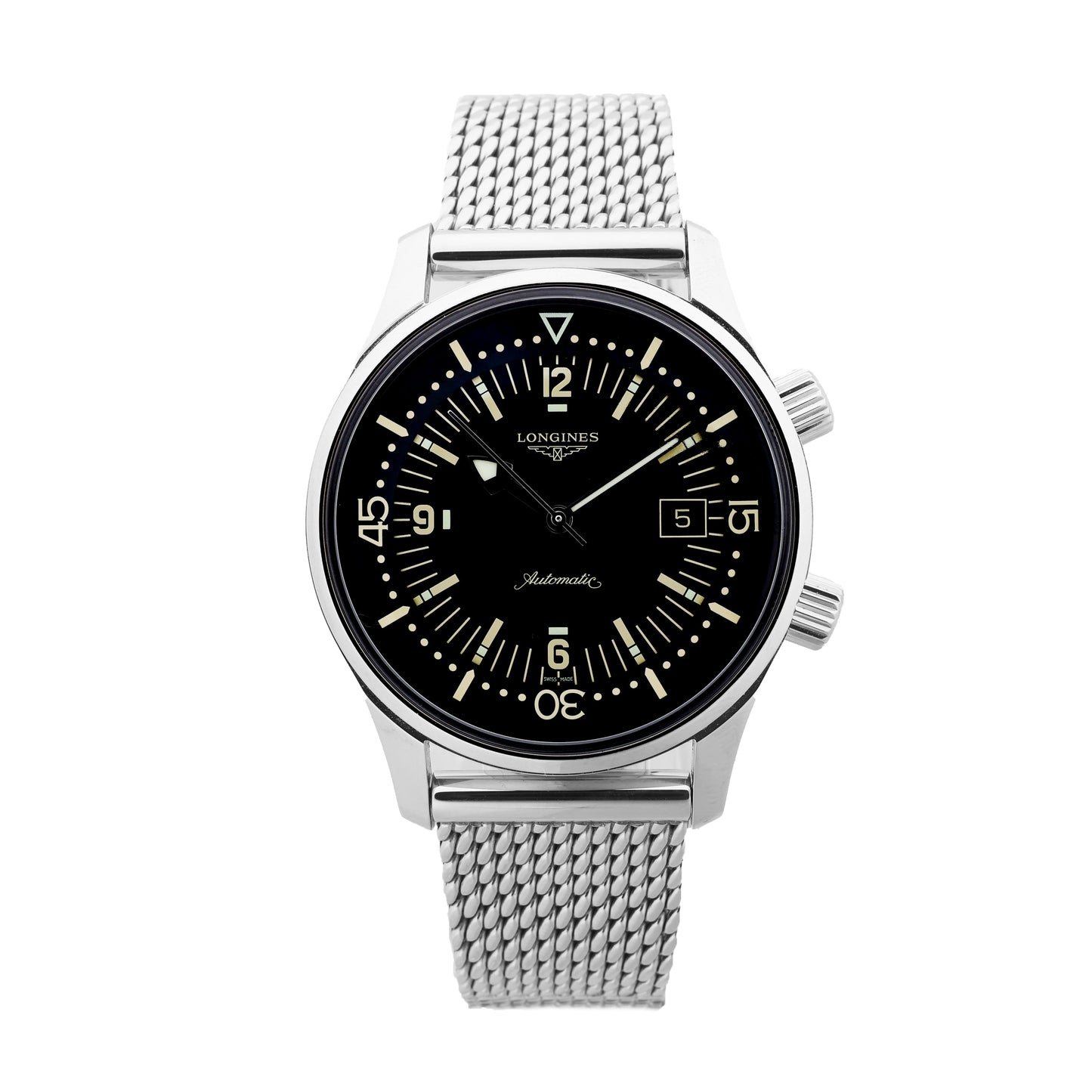 Longines Legend Diver L3.774.4 54472849 SS AT Black Dial Watch