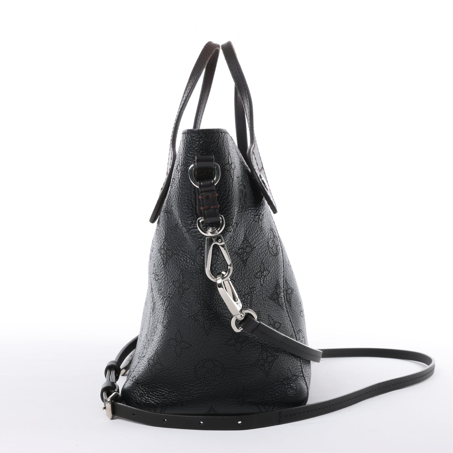 Louis Vuitton Hina Monogram Mahina Leder-Umhängetasche in Schwarz M54350