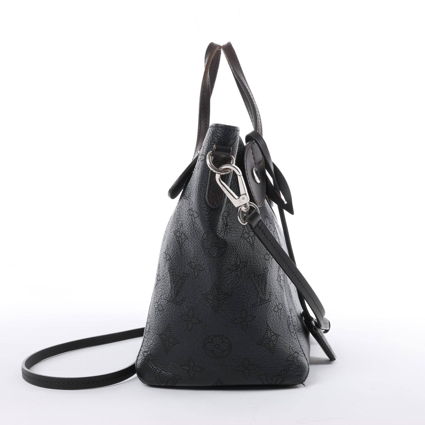 Louis Vuitton Hina Monogram Mahina Leder-Umhängetasche in Schwarz M54350