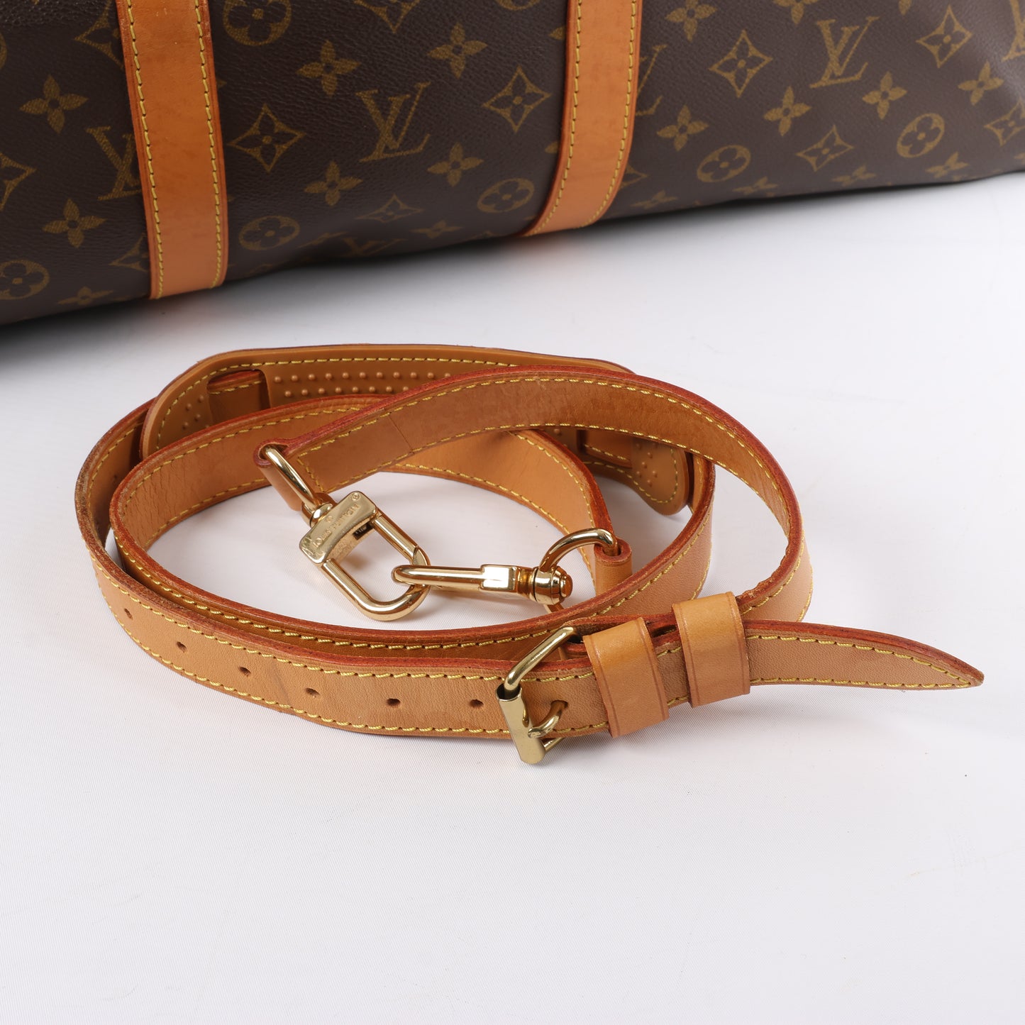 Louis Vuitton Monogram Canvas Keepall Bandoulière 55 Travel Bag M41414