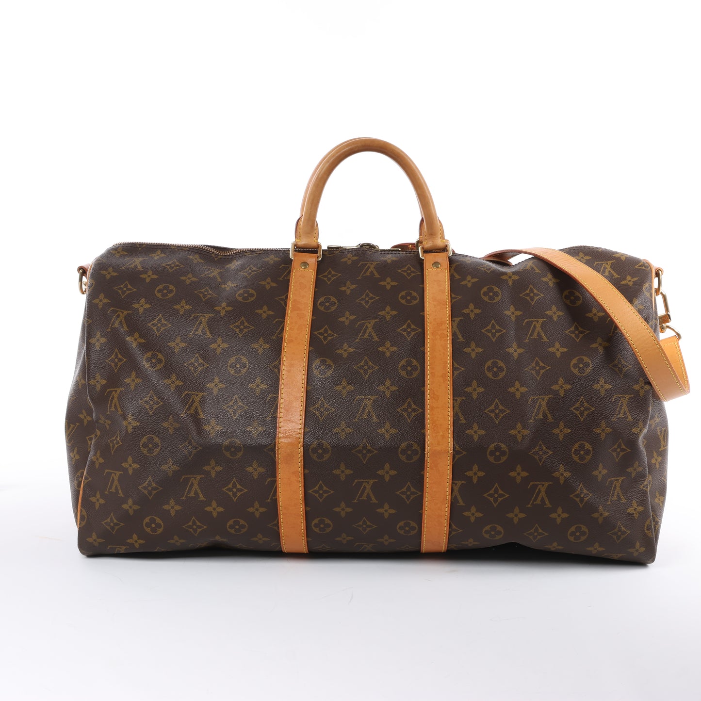 Louis Vuitton Monogram Canvas Keepall Bandoulière 55 Travel Bag M41414
