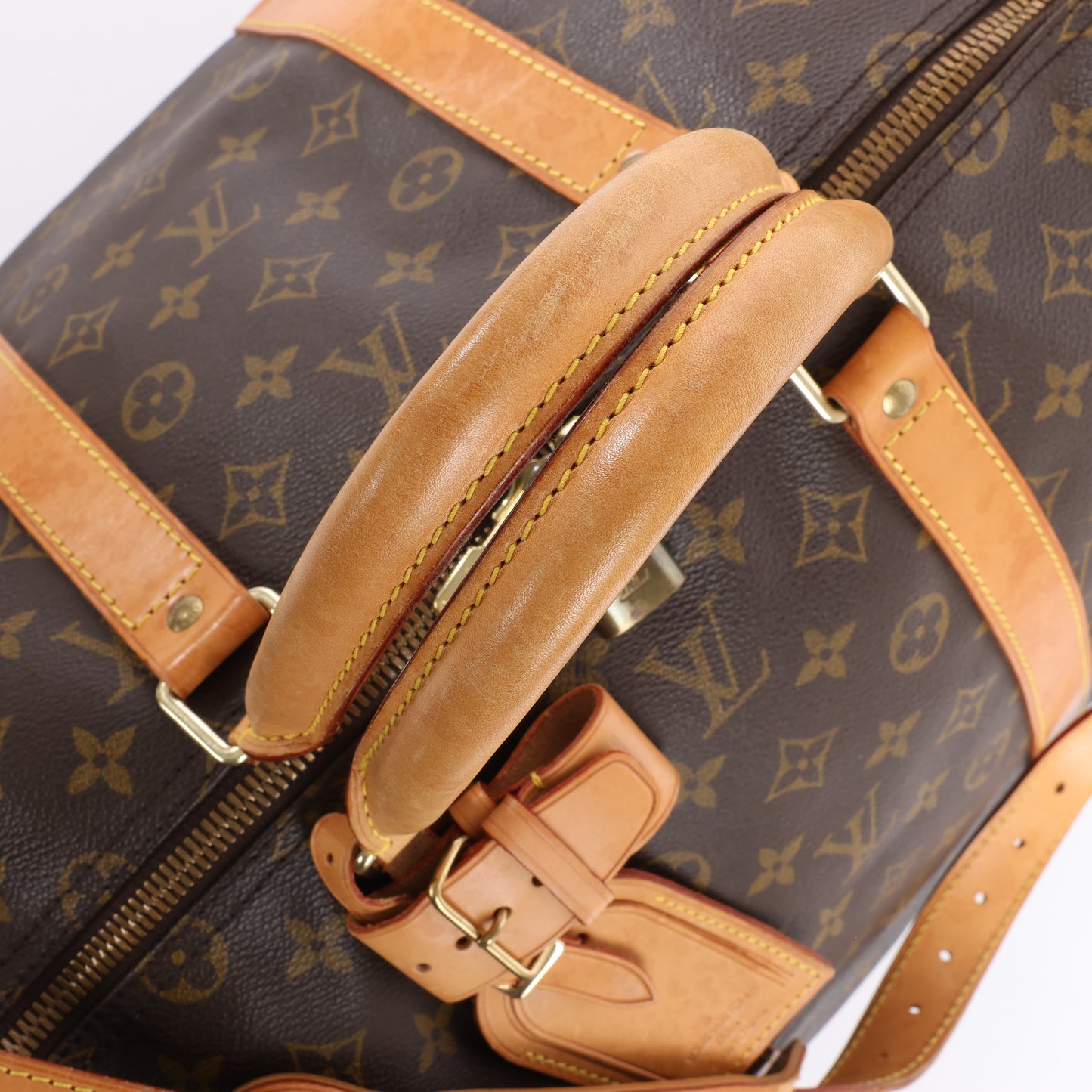Louis Vuitton Monogram Canvas Keepall Bandoulière 55 Travel Bag M41414