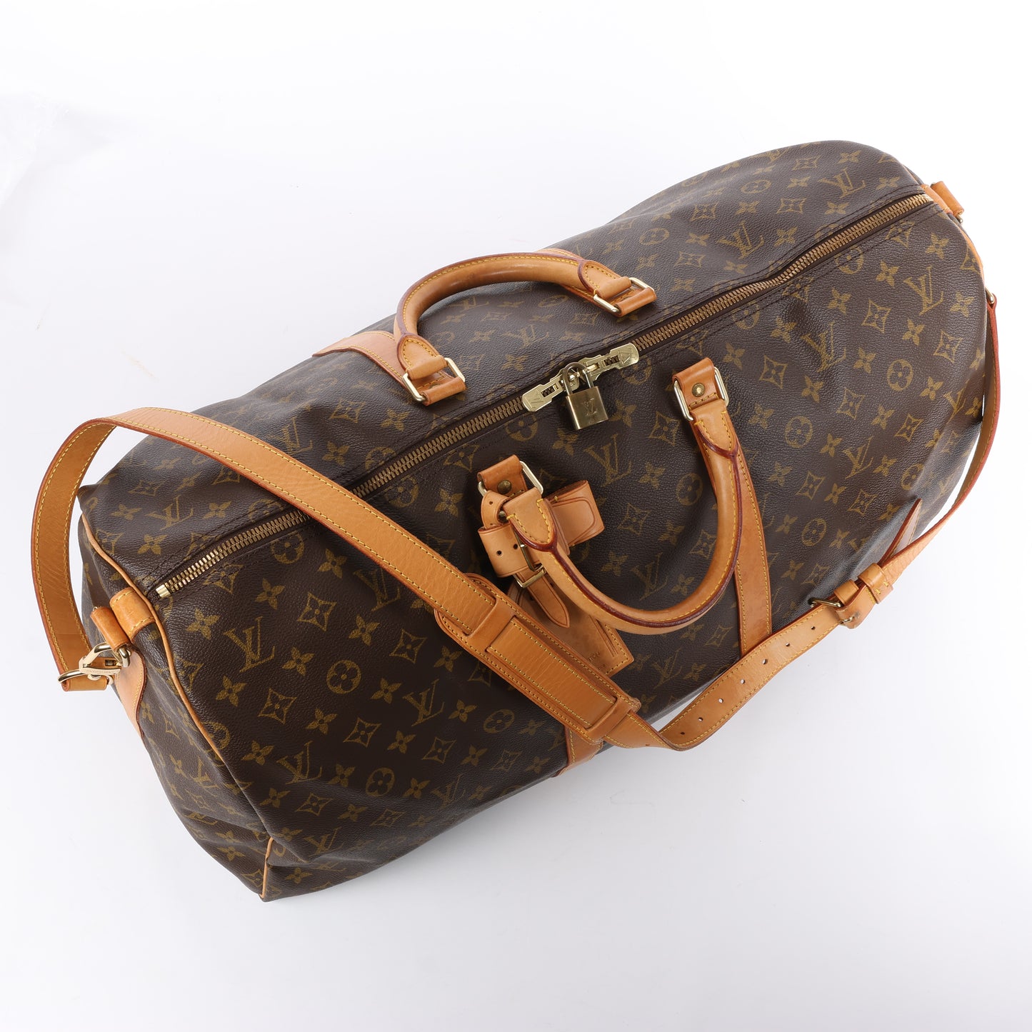 Louis Vuitton Monogram Canvas Keepall Bandoulière 55 Travel Bag M41414