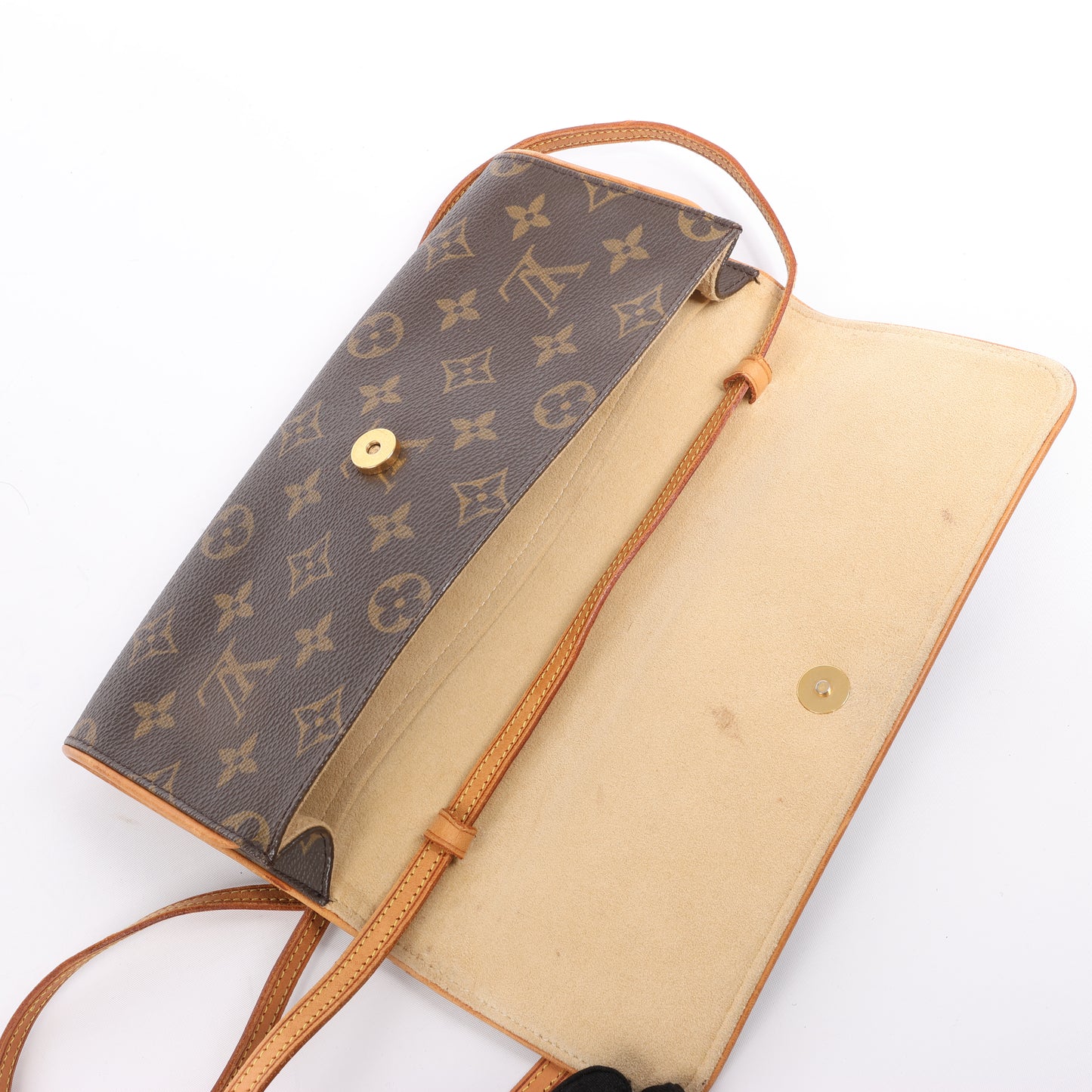 Louis Vuitton Monogram Canvas Pochette Twin GM Umhängetasche M51852
