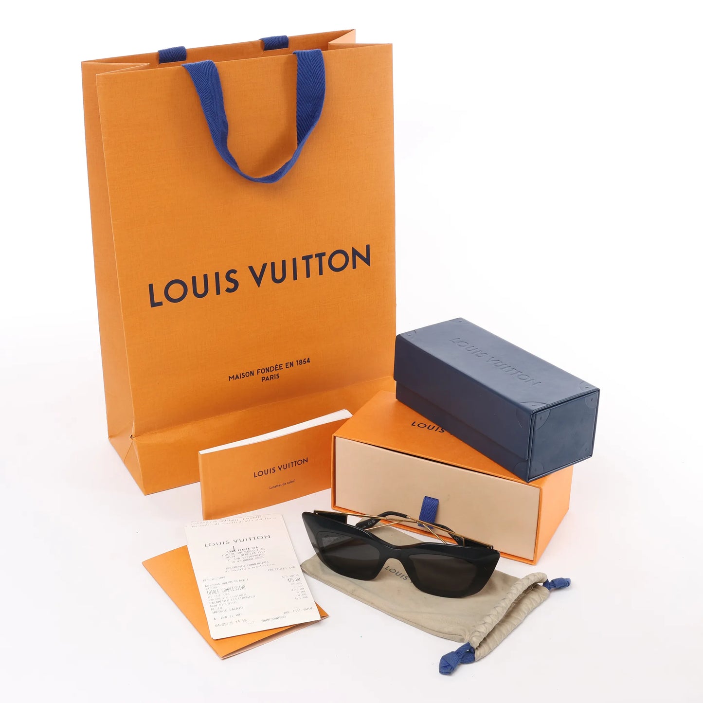 Louia Vuitton Acetat Arizona Dream Sonnenbrille in Schwarz Z1220W
