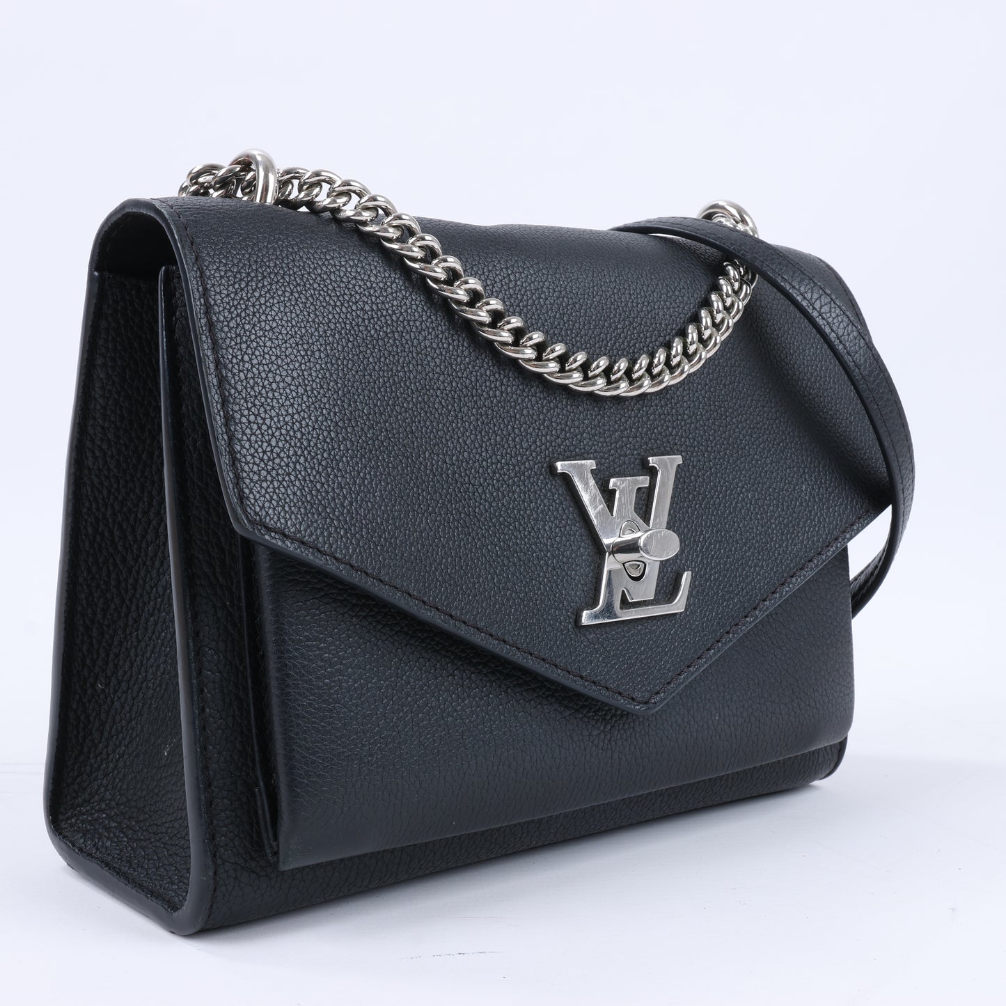 Louis Vuitton Cuir Taurillon MyLockMe BB 2Way Handtasche in Schwarz M51418