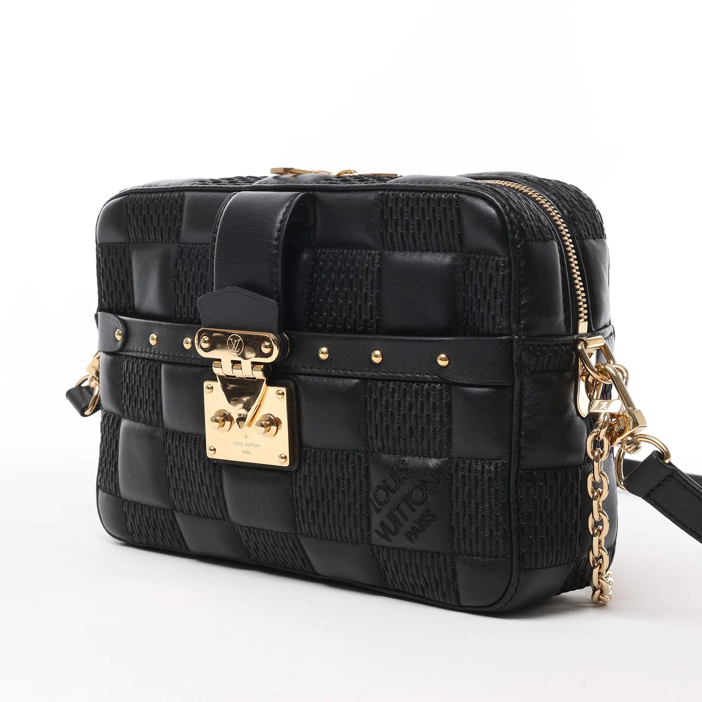 Louis Vuitton Damier Quilt Troca MM Umhängetasche in Schwarz M59114