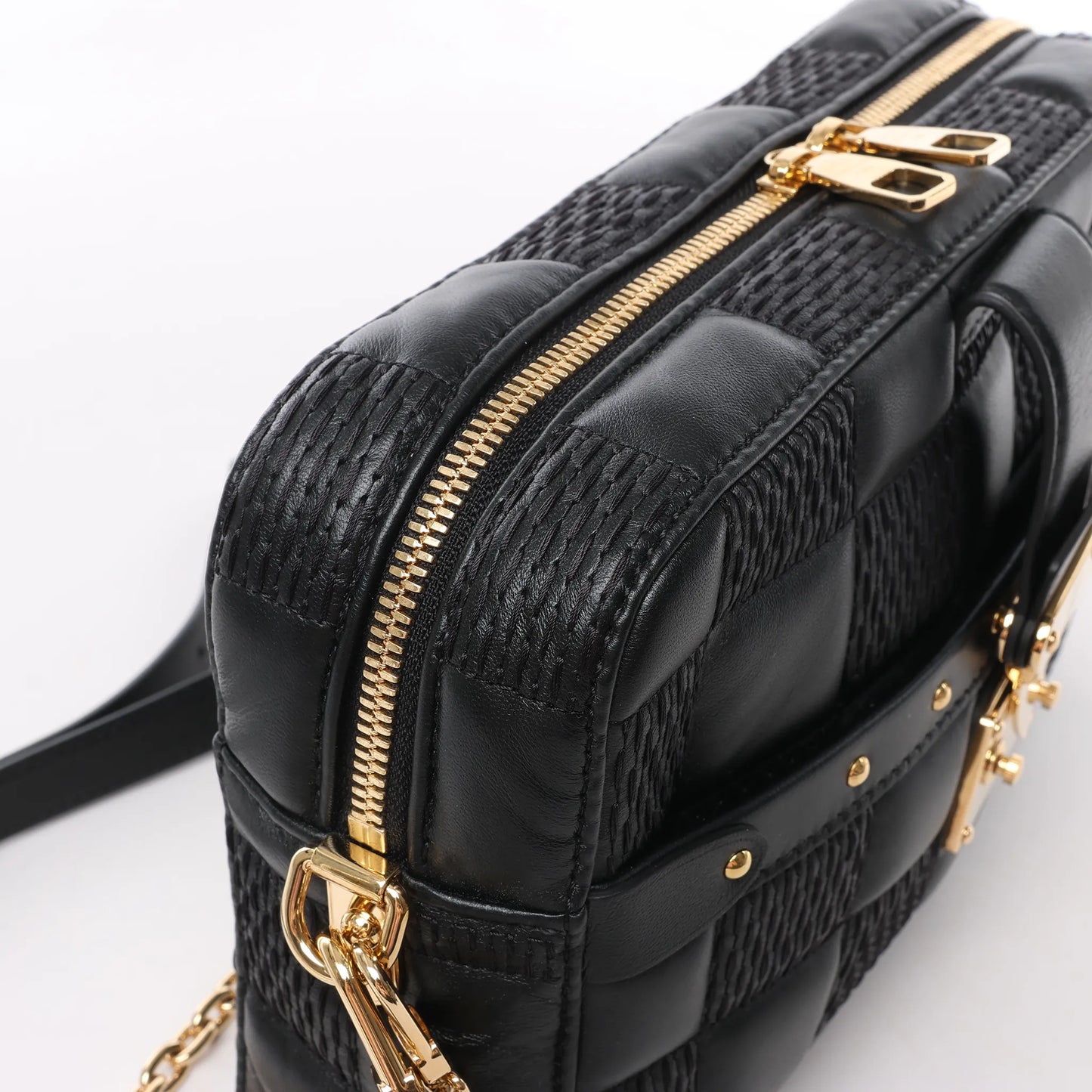 Louis Vuitton Damier Quilt Troca MM Umhängetasche in Schwarz M59114