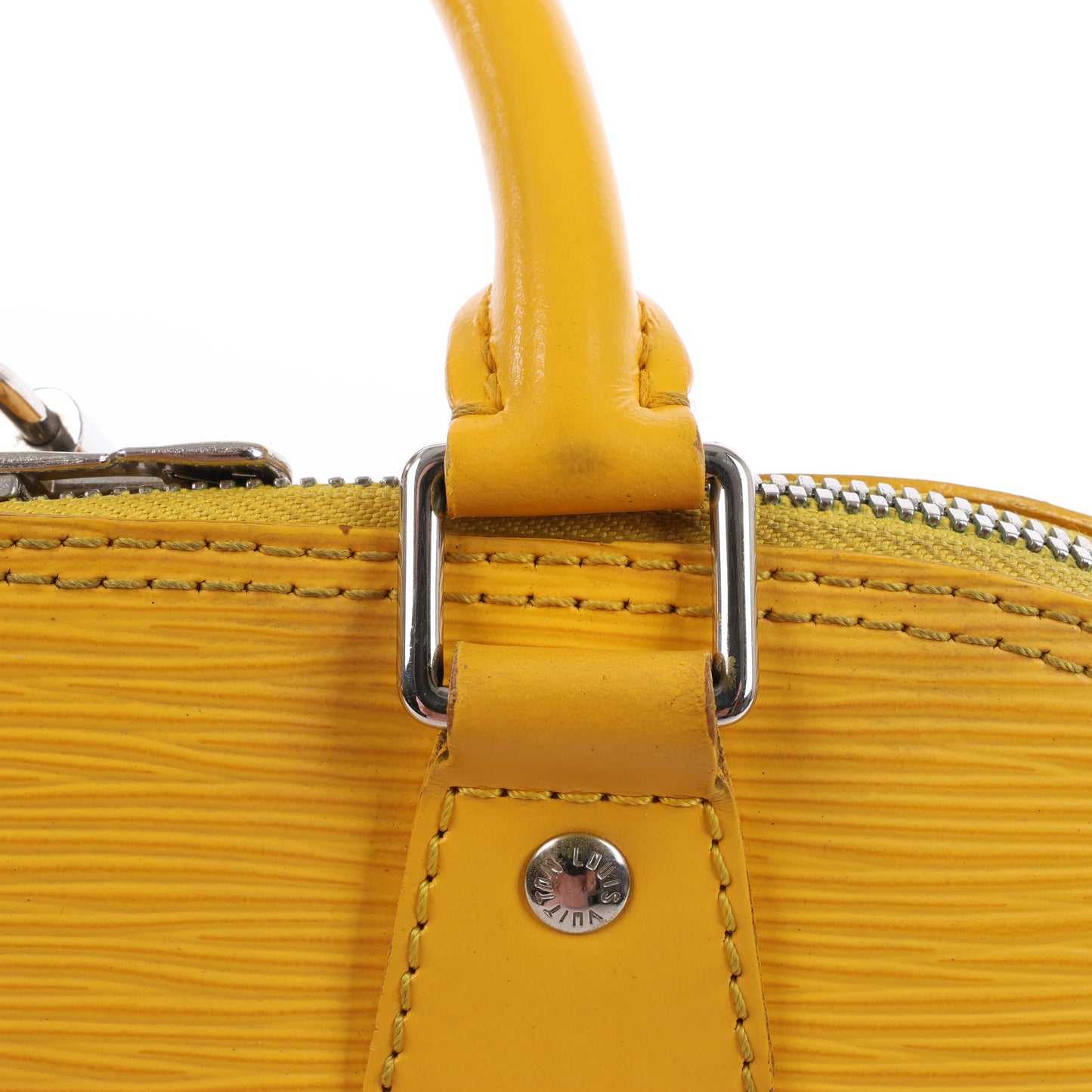 Louis Vuitton Alma PM Handtasche aus Epi-Leder in Gelb M40951