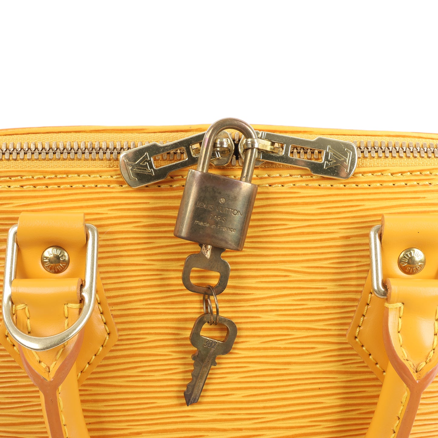 Louis Vuitton Alma PM Handtasche aus Epi-Leder in Gelb M52149