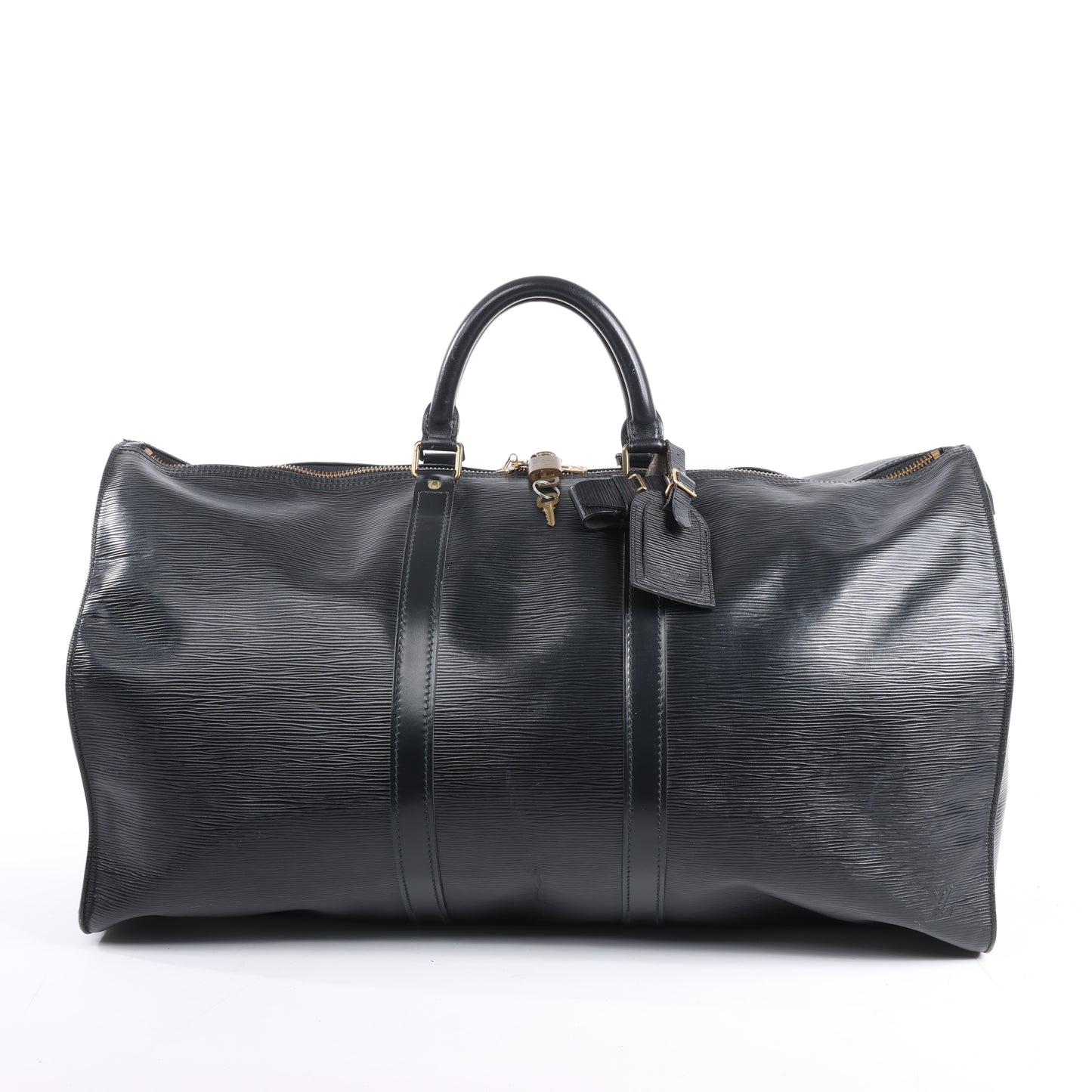 Sac de voyage Keepall 55 en cuir épi Louis Vuitton noir M59052