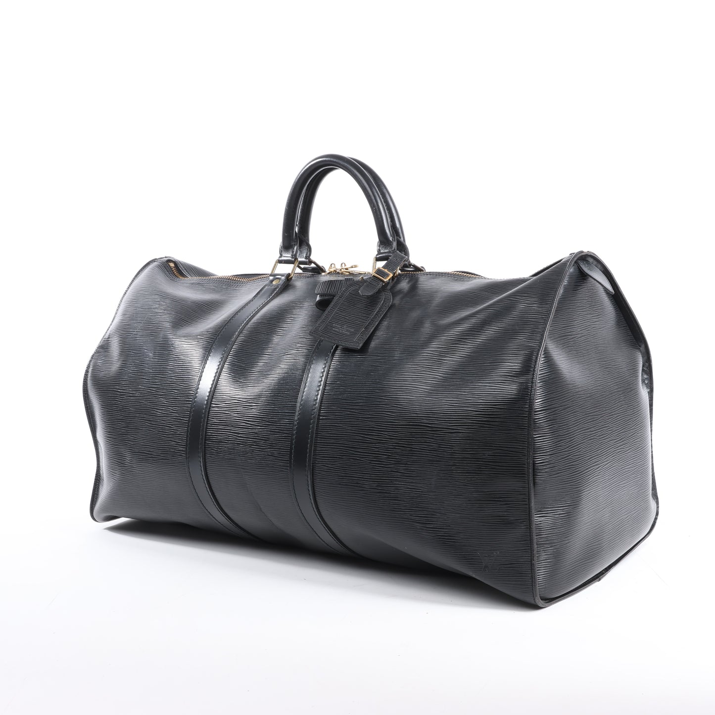 Sac de voyage Keepall 55 en cuir épi Louis Vuitton noir M59052