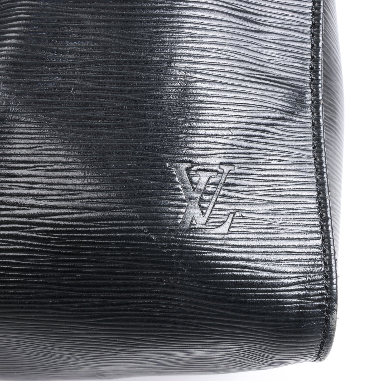 Sac de voyage Keepall 55 en cuir épi Louis Vuitton noir M59052