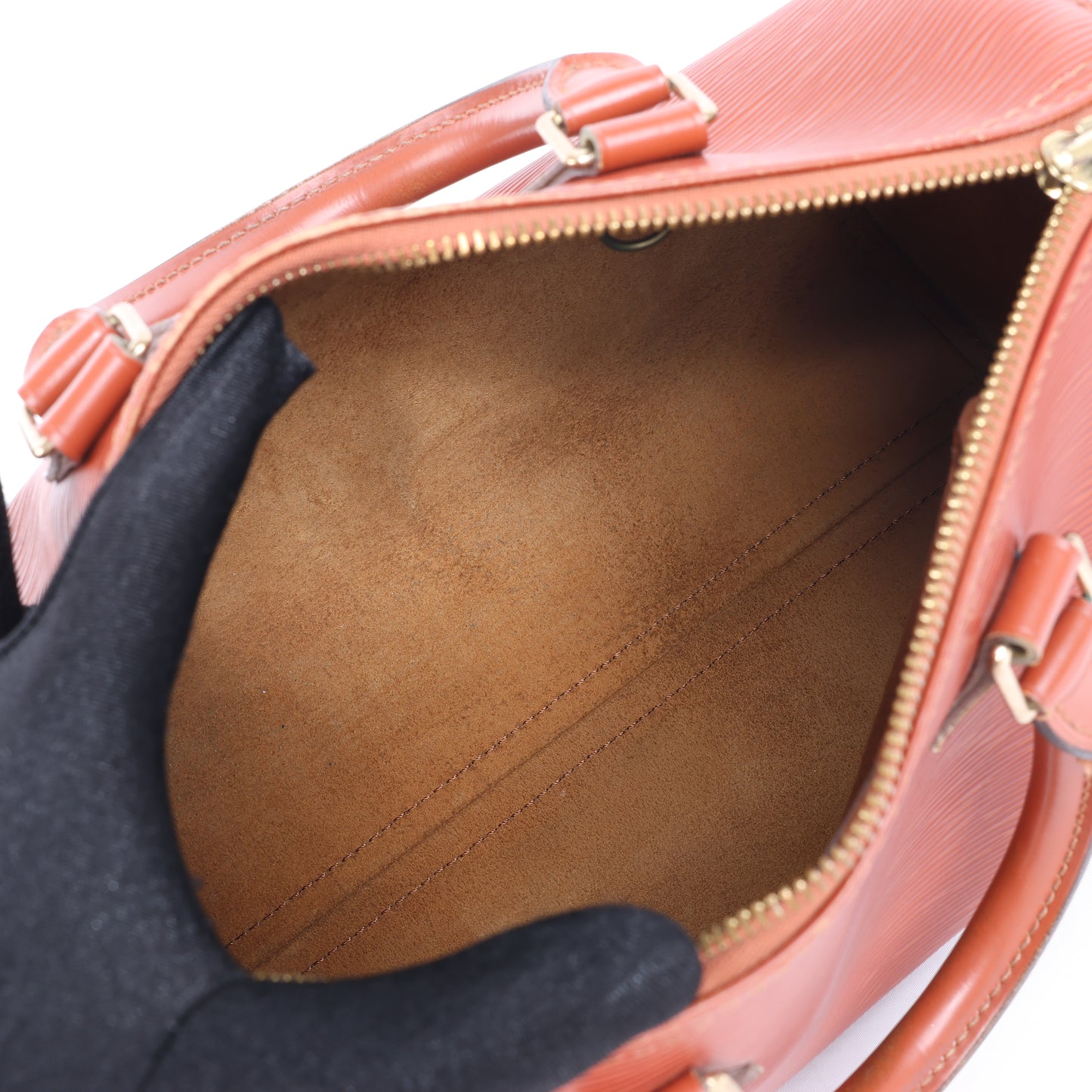 Sac à main Louis Vuitton Speedy 25 en cuir épi marron M43013