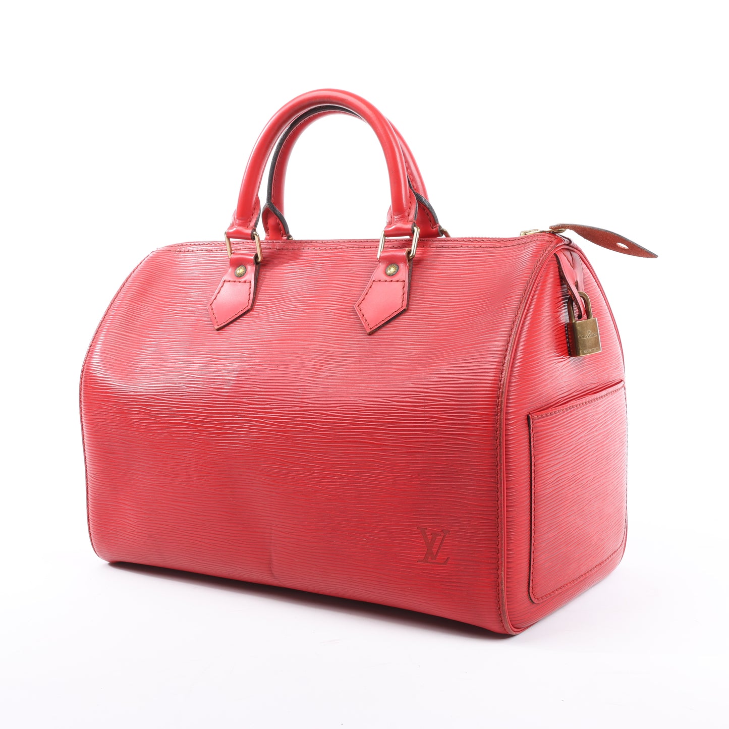 Sac à main Louis Vuitton Speedy 30 en cuir épi rouge M43007
