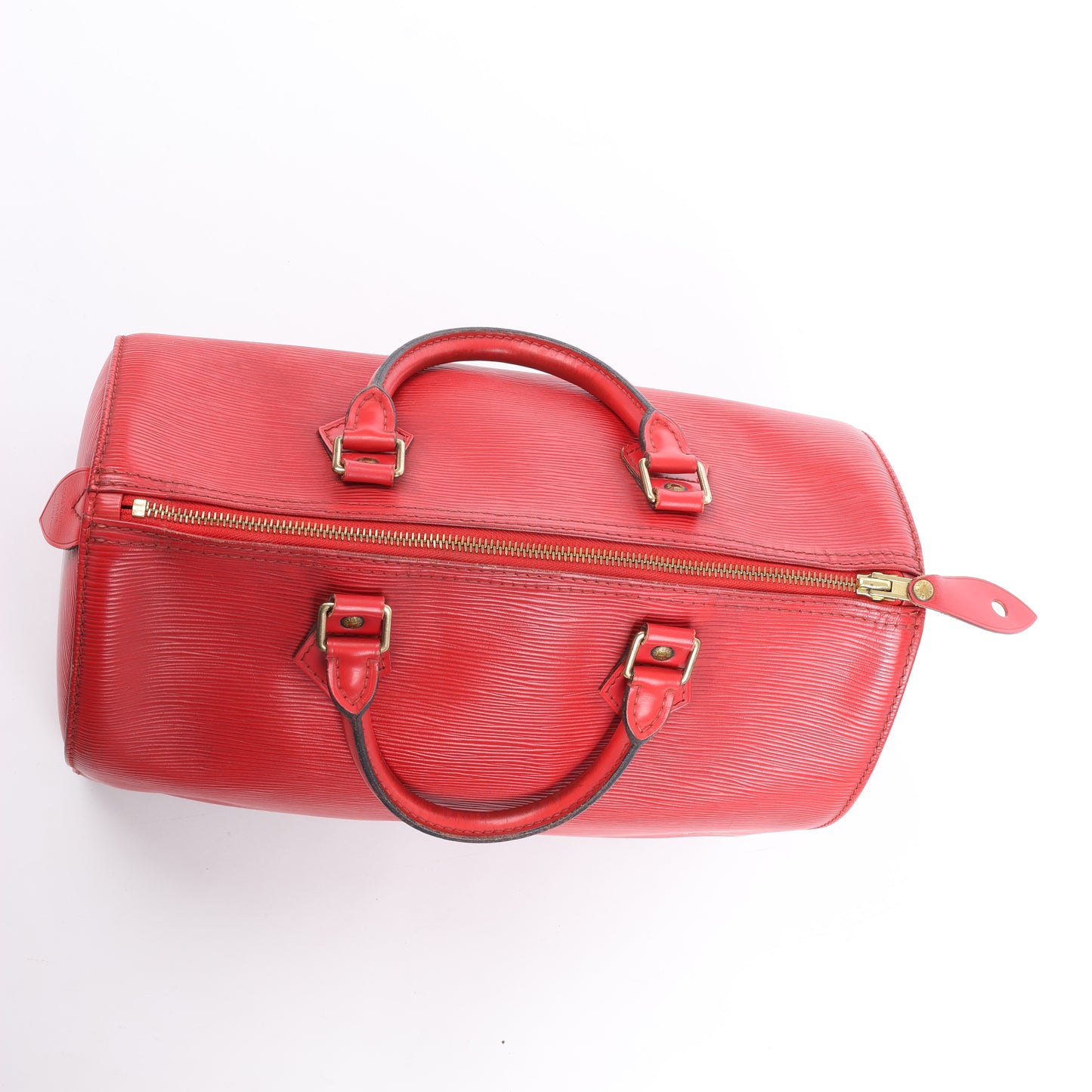Sac à main Louis Vuitton Speedy 30 en cuir épi rouge M43007