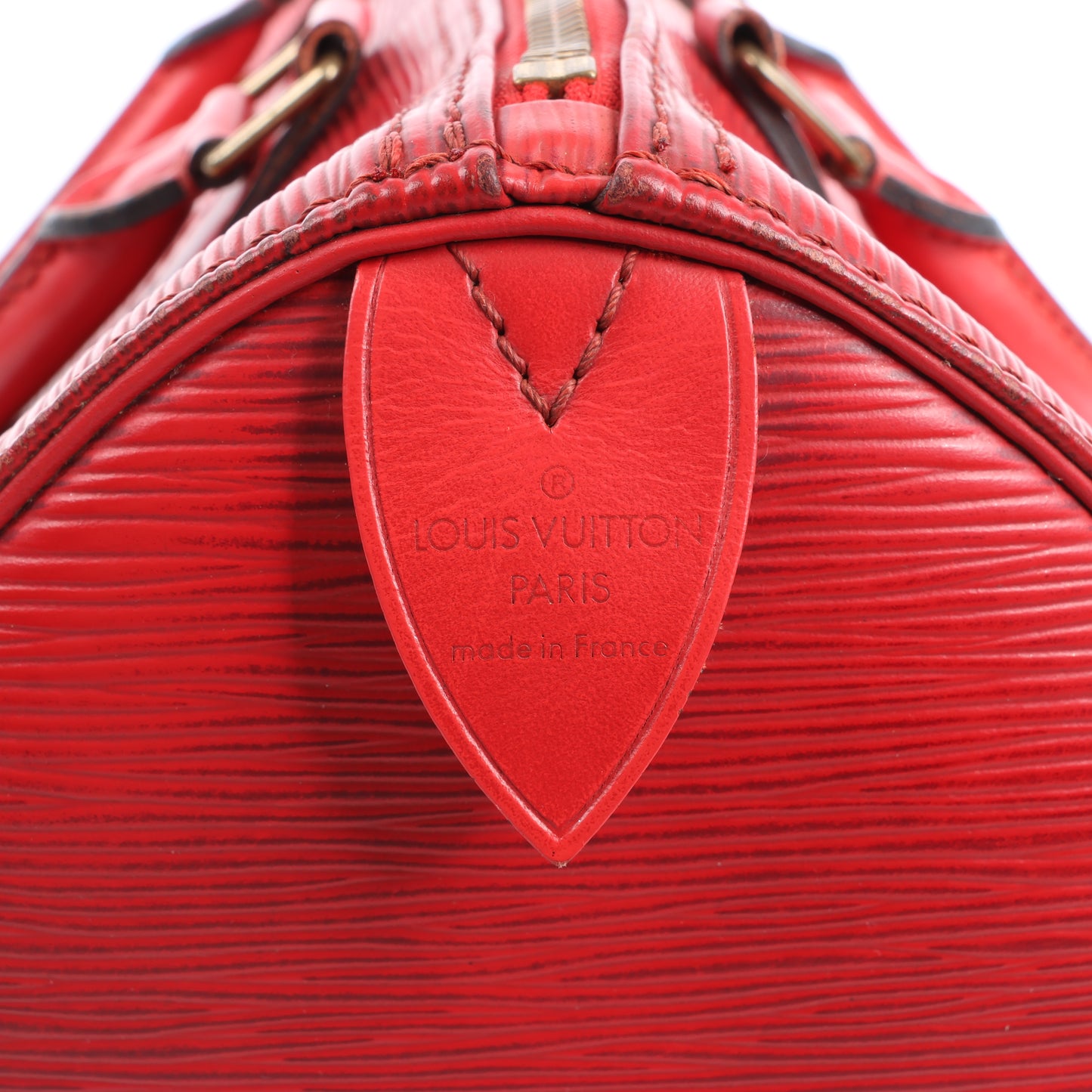 Sac à main Louis Vuitton Speedy 30 en cuir épi rouge M43007