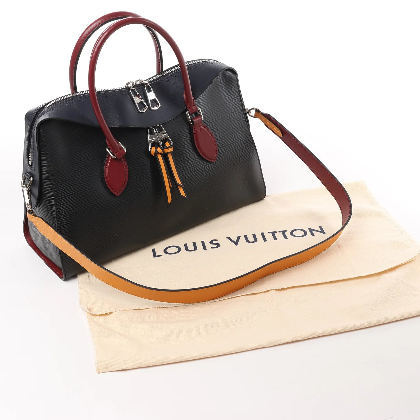 Sac à main Louis Vuitton Tuileries en cuir épi noir M54387