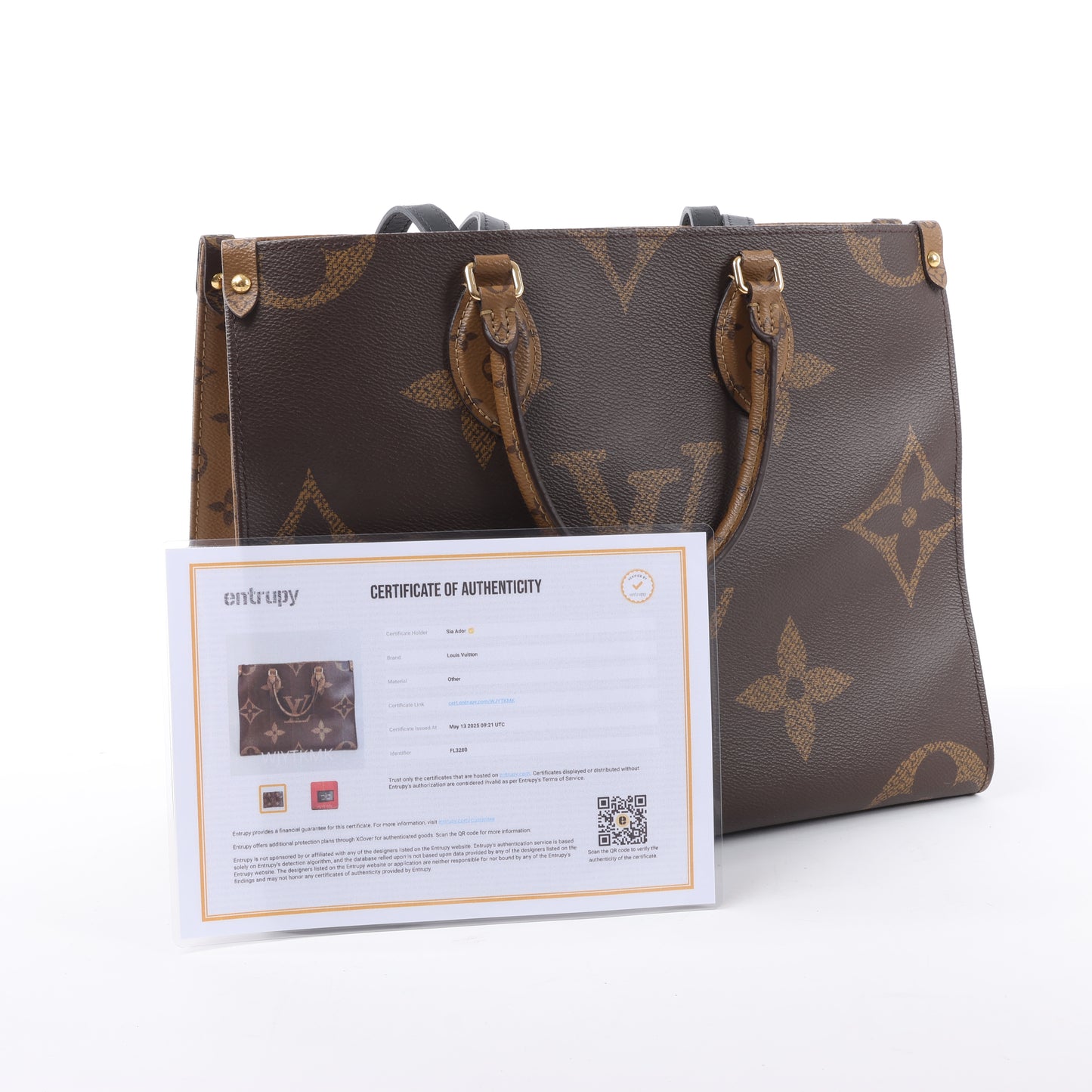 Louis Vuitton Riesiges Monogramm Reverse On the Go MM in Braun M45321