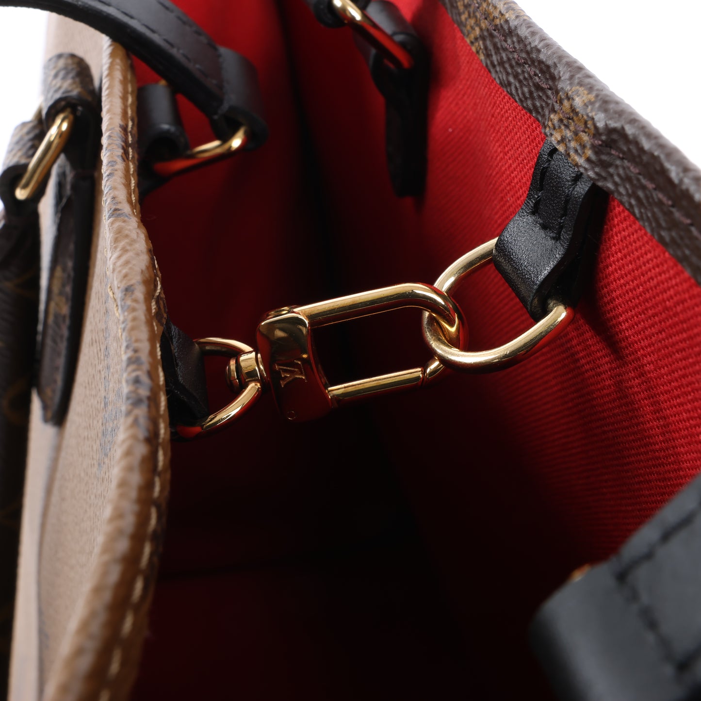 Louis Vuitton Riesiges Monogramm Reverse On the Go MM in Braun M45321