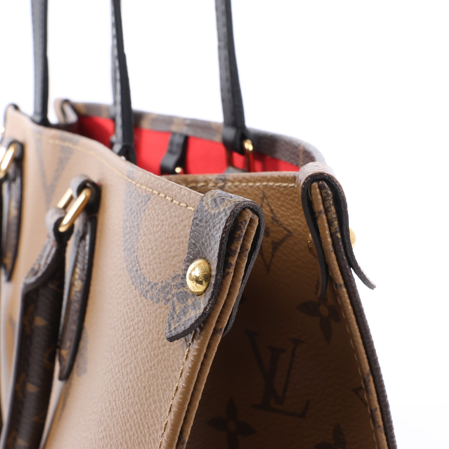 Louis Vuitton Riesiges Monogramm Reverse On the Go MM in Braun M45321