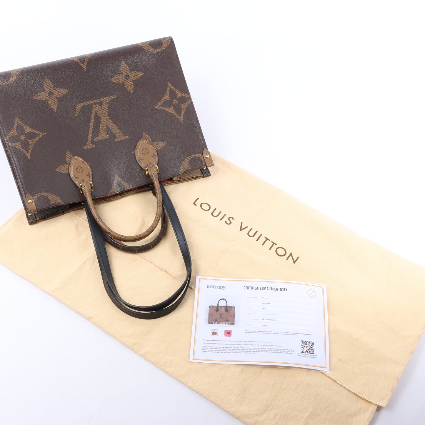 Louis Vuitton Riesiges Monogramm Reverse On the Go MM in Braun M45321