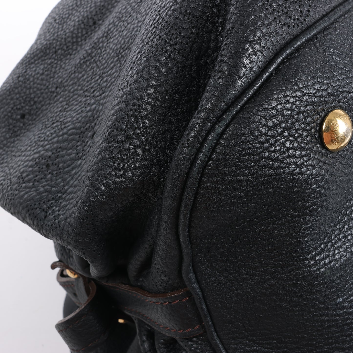 Louis Vuitton Monogram Mahina L Lunar PM Handtasche aus Leder in Schwarz M95765