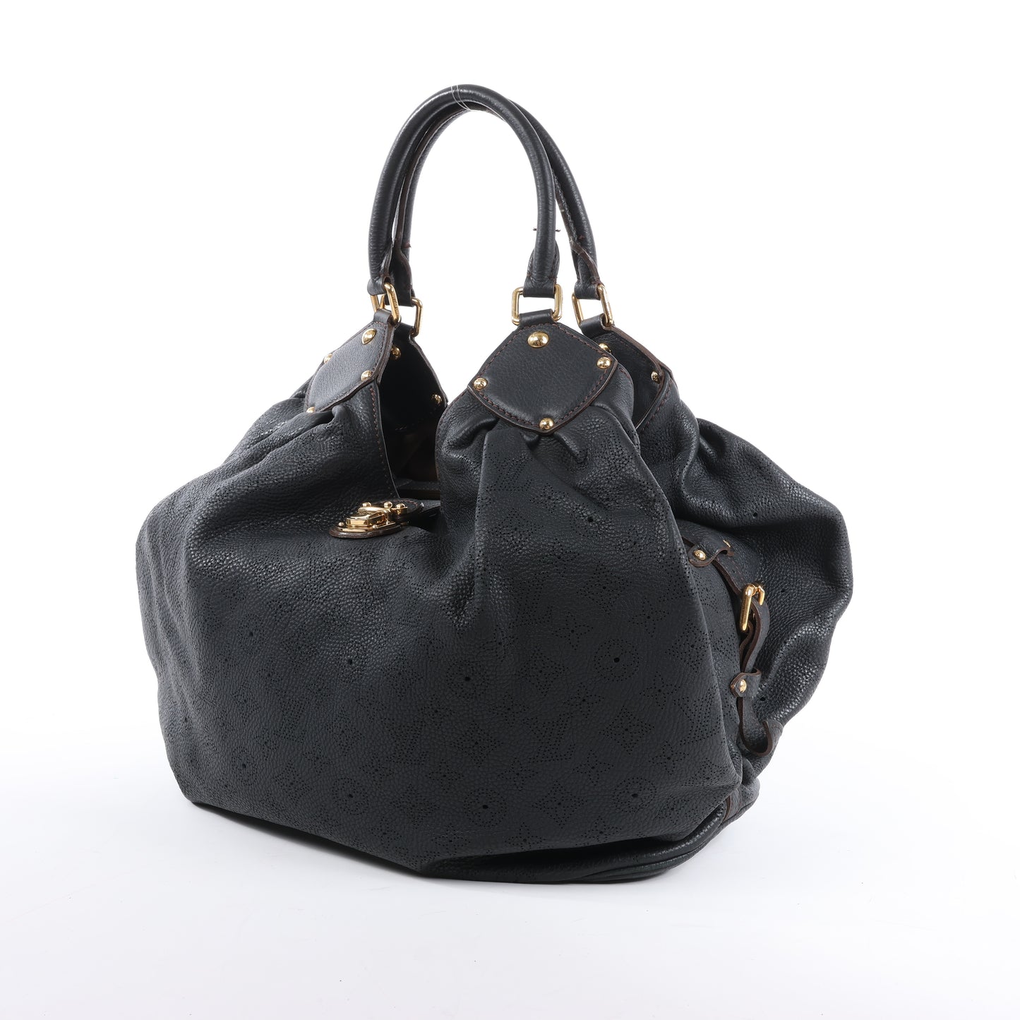 Louis Vuitton Monogram Mahina L Lunar PM Handtasche aus Leder in Schwarz M95765