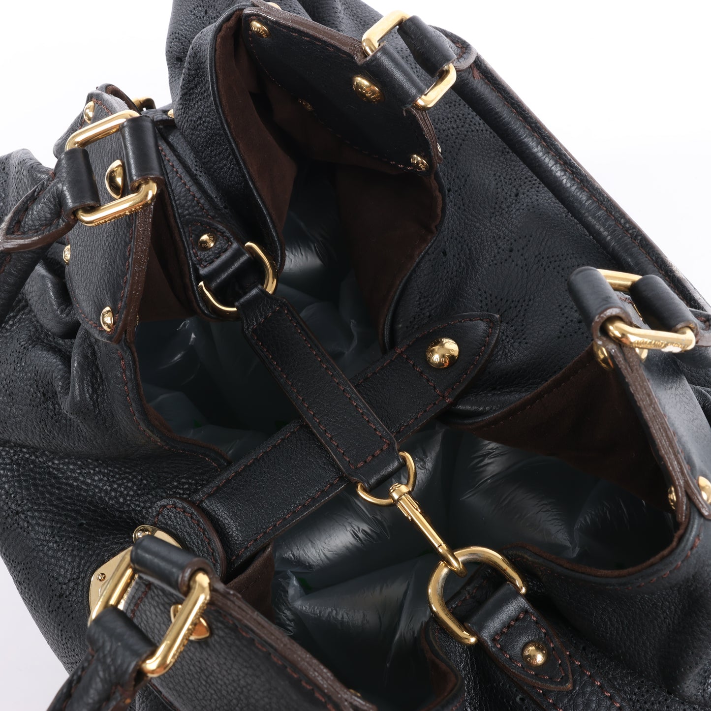 Louis Vuitton Monogram Mahina L Lunar PM Handtasche aus Leder in Schwarz M95765