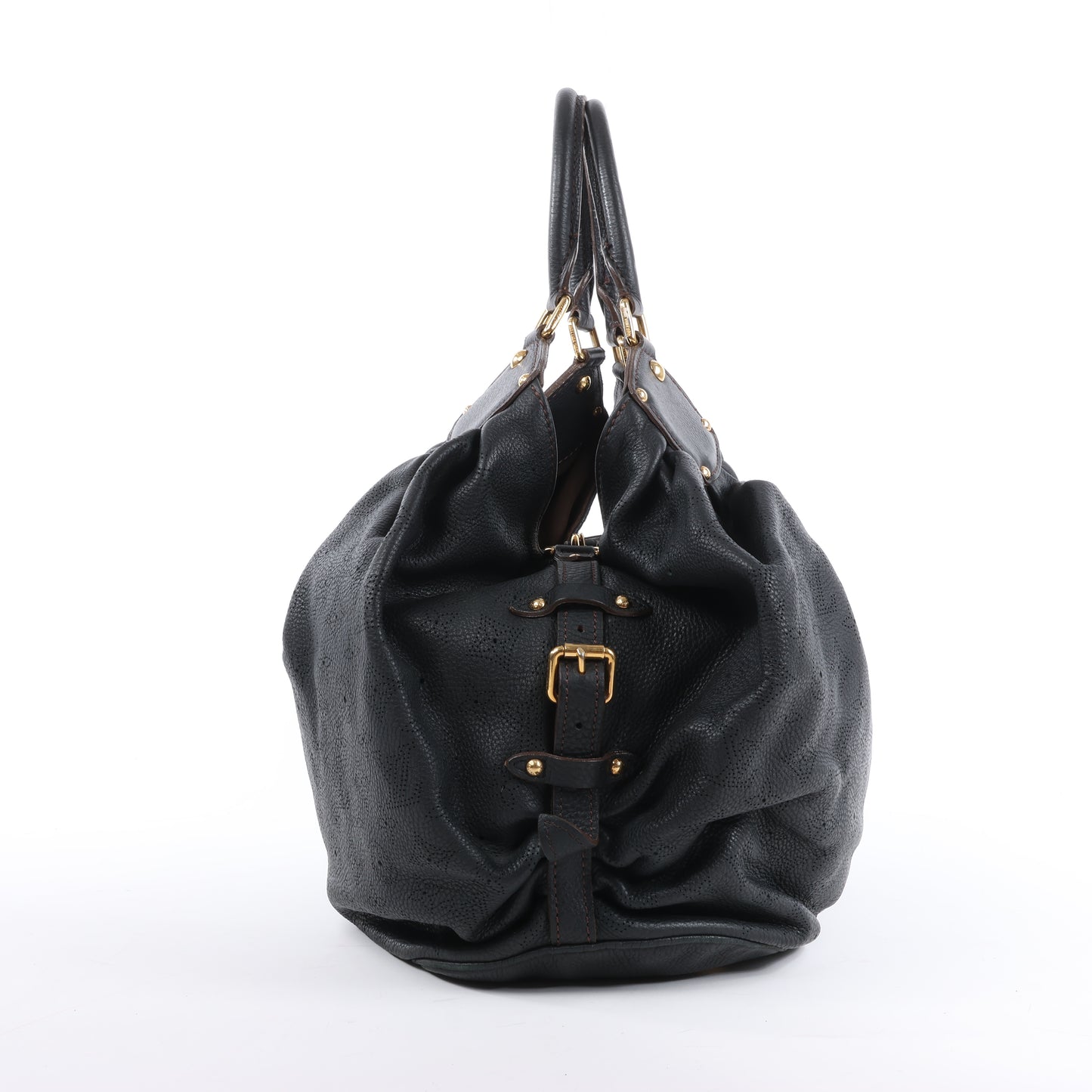 Louis Vuitton Monogram Mahina L Lunar PM Handtasche aus Leder in Schwarz M95765