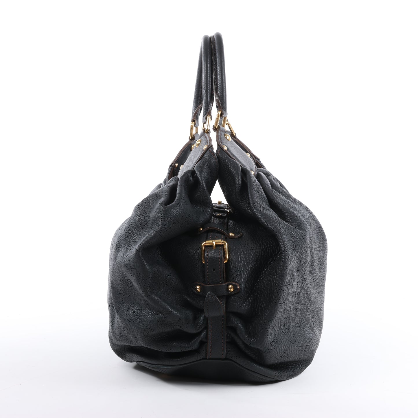 Louis Vuitton Monogram Mahina L Lunar PM Handtasche aus Leder in Schwarz M95765