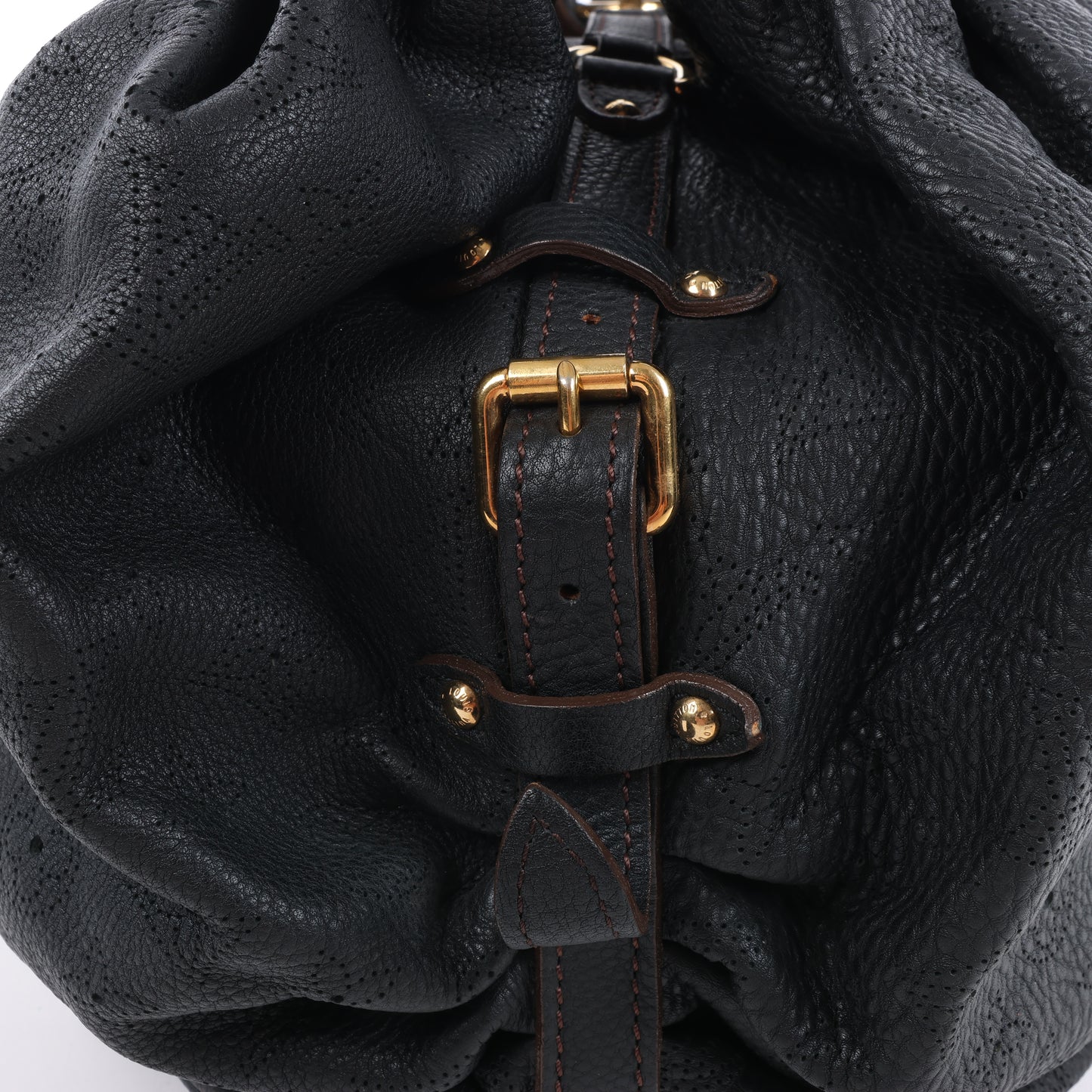 Louis Vuitton Monogram Mahina L Lunar PM Handtasche aus Leder in Schwarz M95765